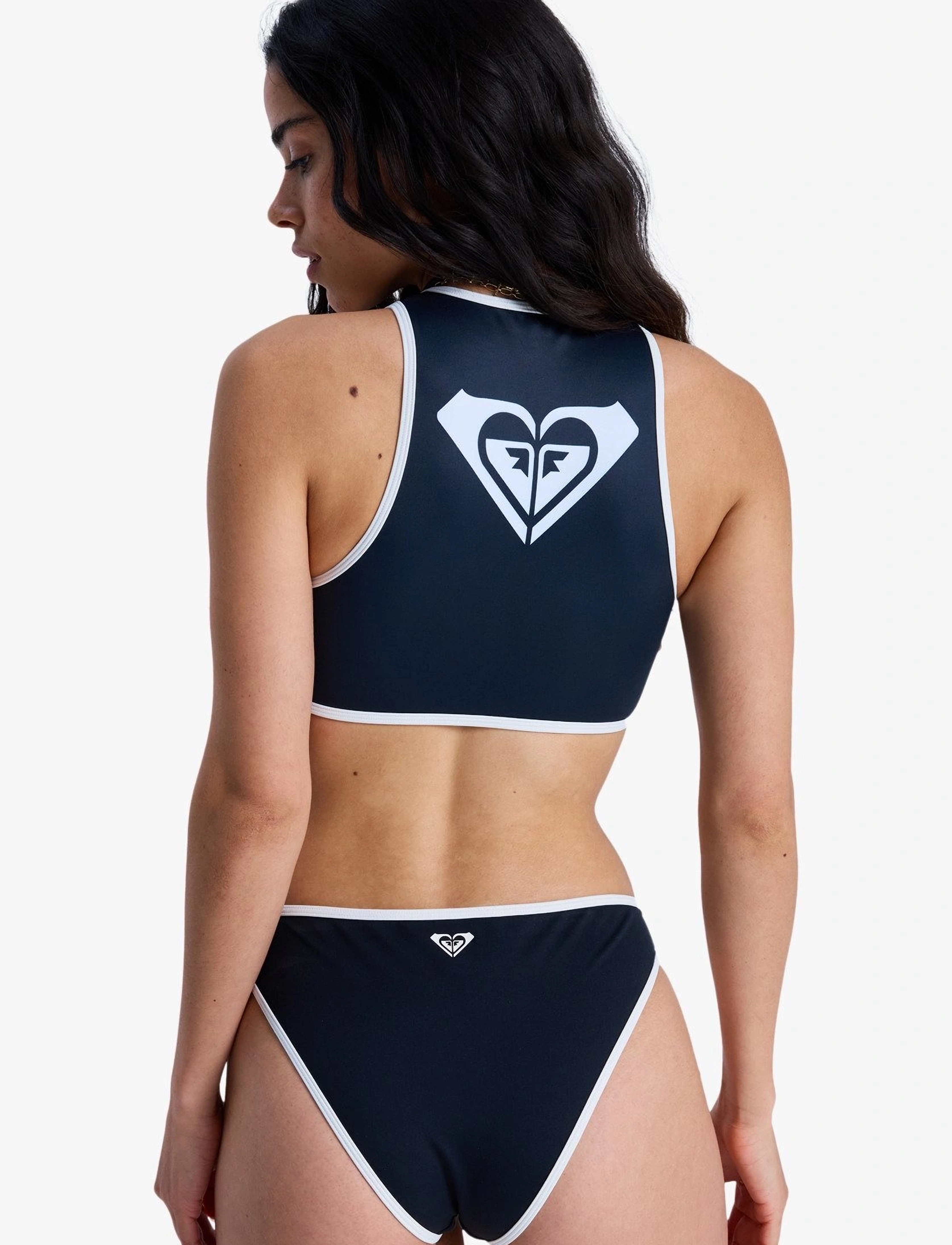 Roxy - THE RETRO ESSENTIALS CROP TOP - bikinis - anthracite - 3