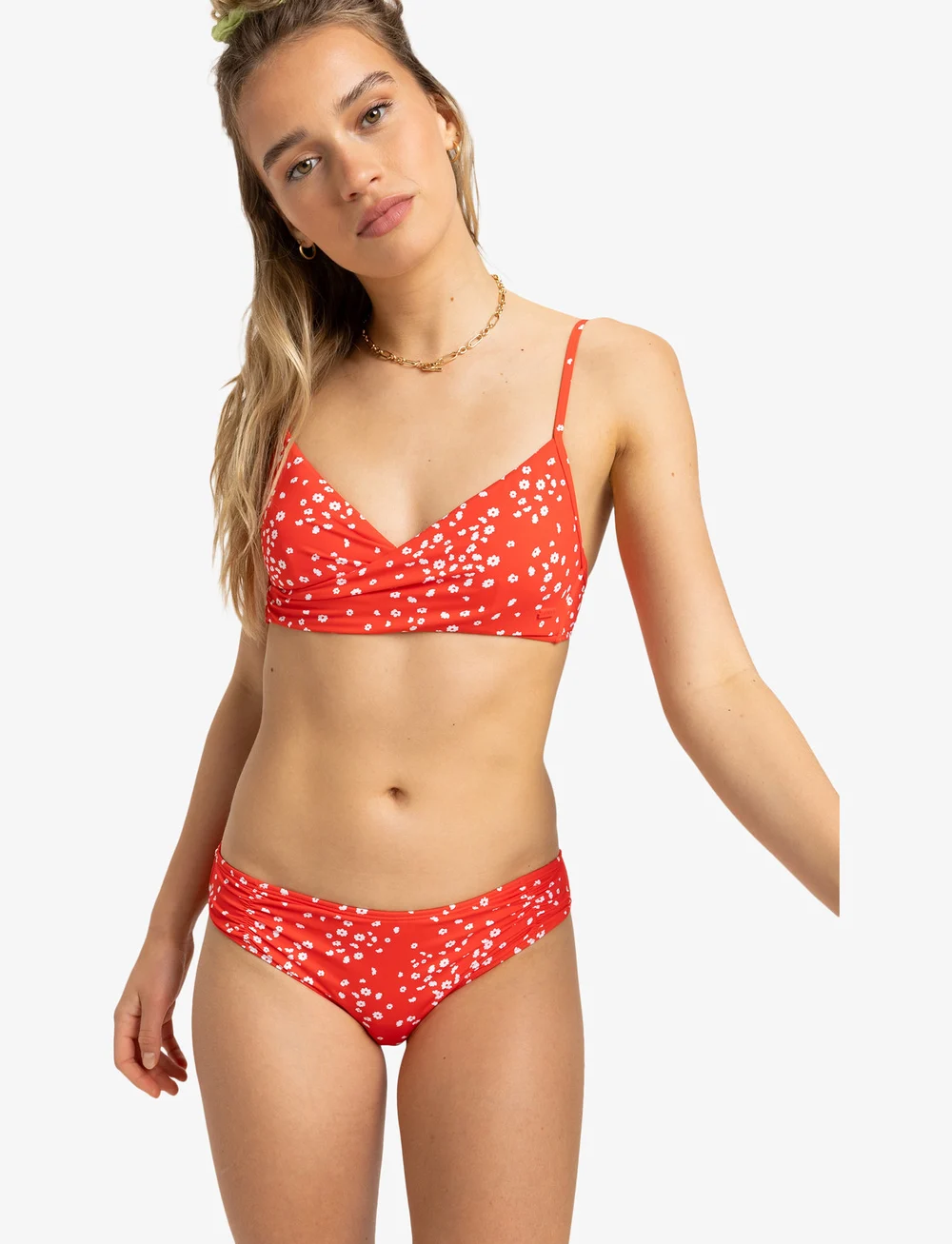Roxy - PT BEACH CLASSICS HIPSTER - bikini-slips - poppy red dancing ditsy swim - 0
