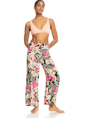 Roxy - ALONG THE BEACH PRINTED - sports pants - anthracite palm song axs - 2