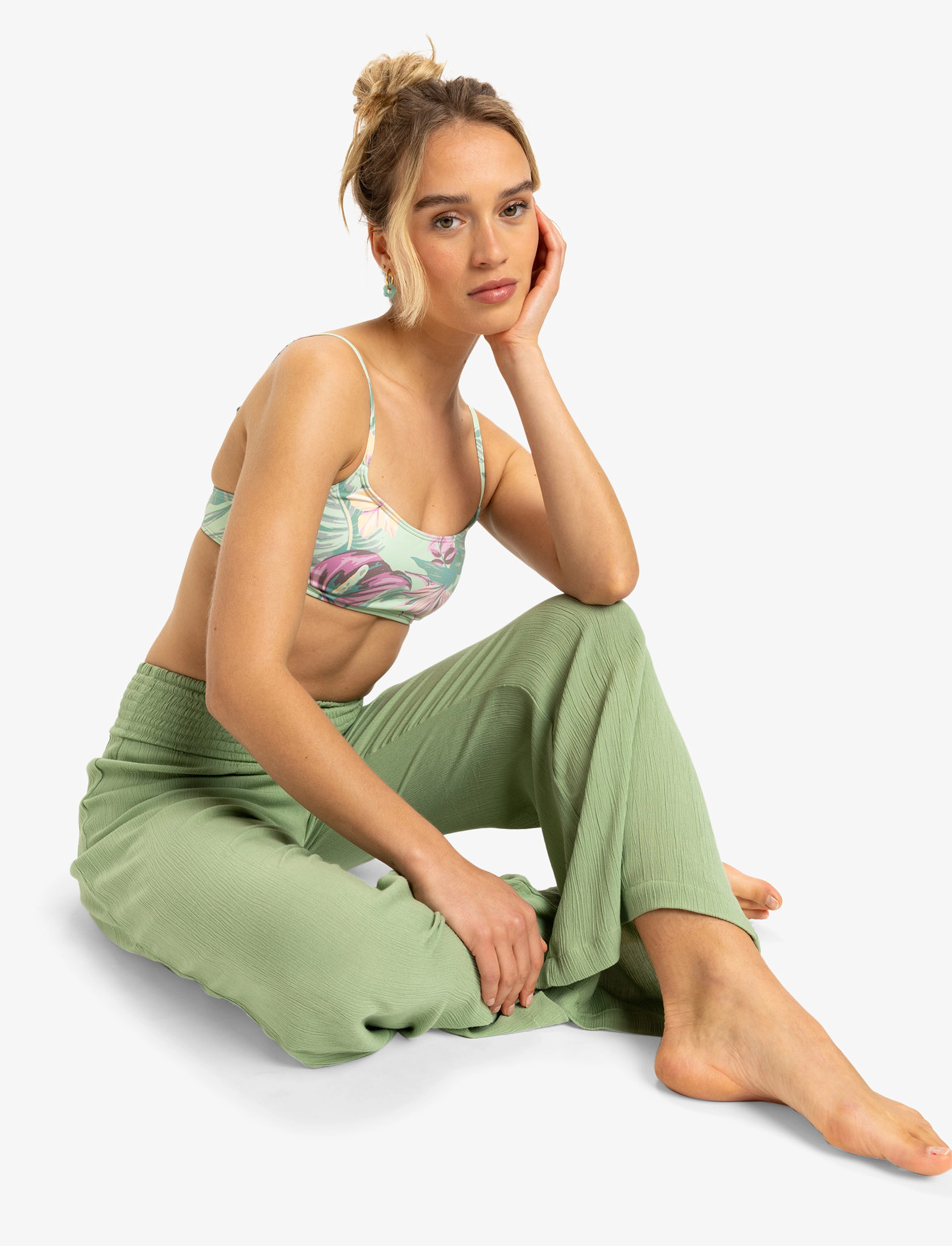 Roxy - ALONG THE BEACH - casual byxor - basil - 4