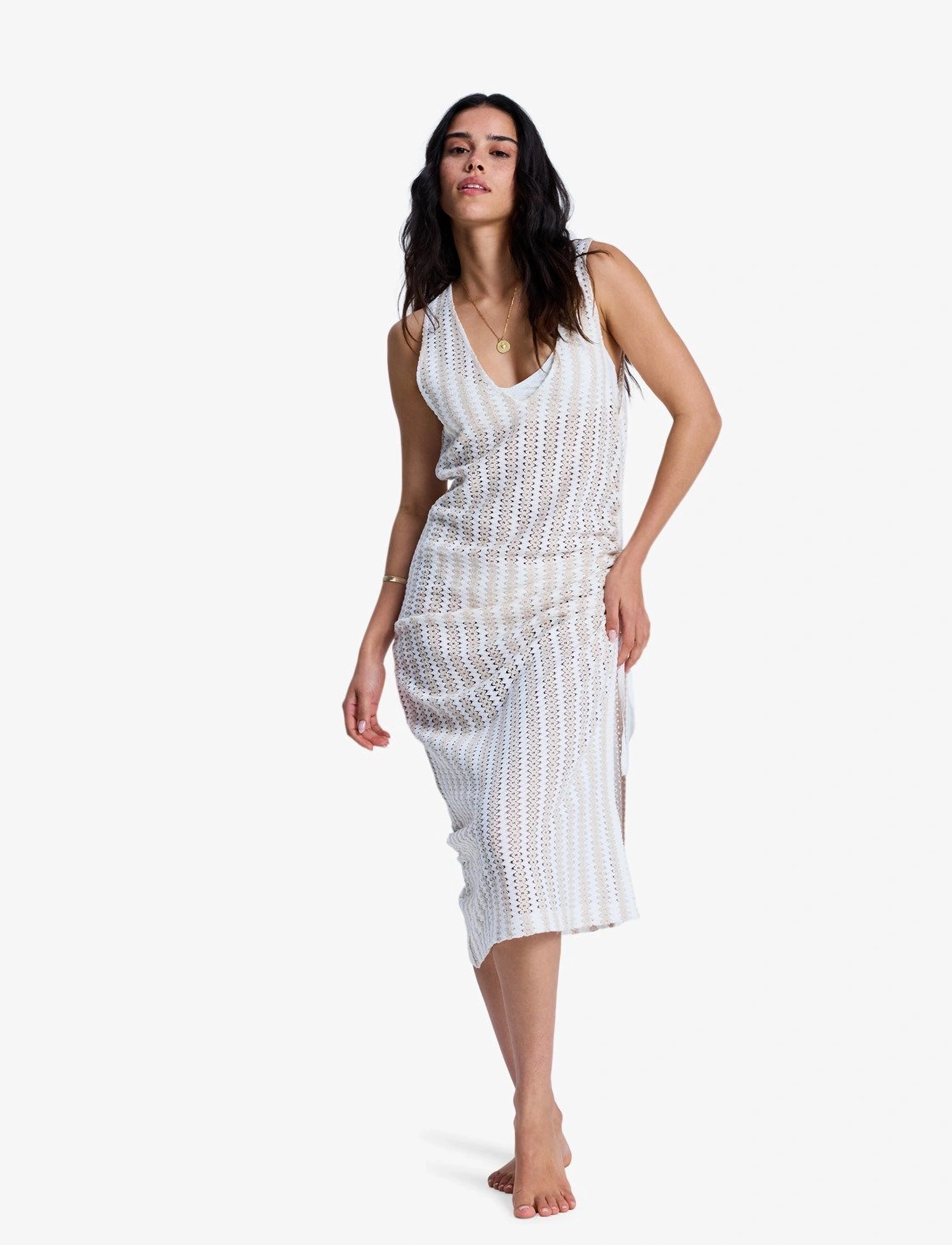 Roxy Moana Story Dress, S, Sport Kleider & Röcke, Creme - Dresses, Frauen