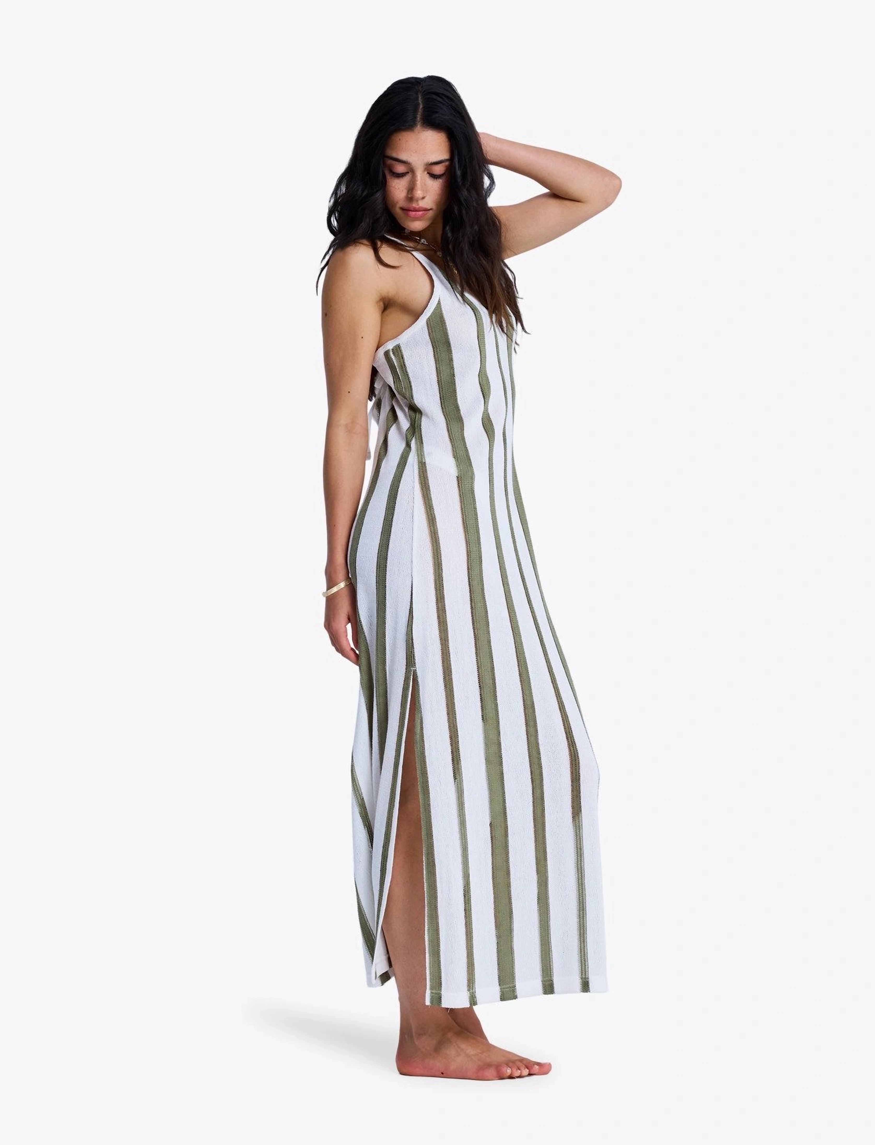 Roxy - NALU SUNSET DRESS - kleider & röcke - oil green - 5