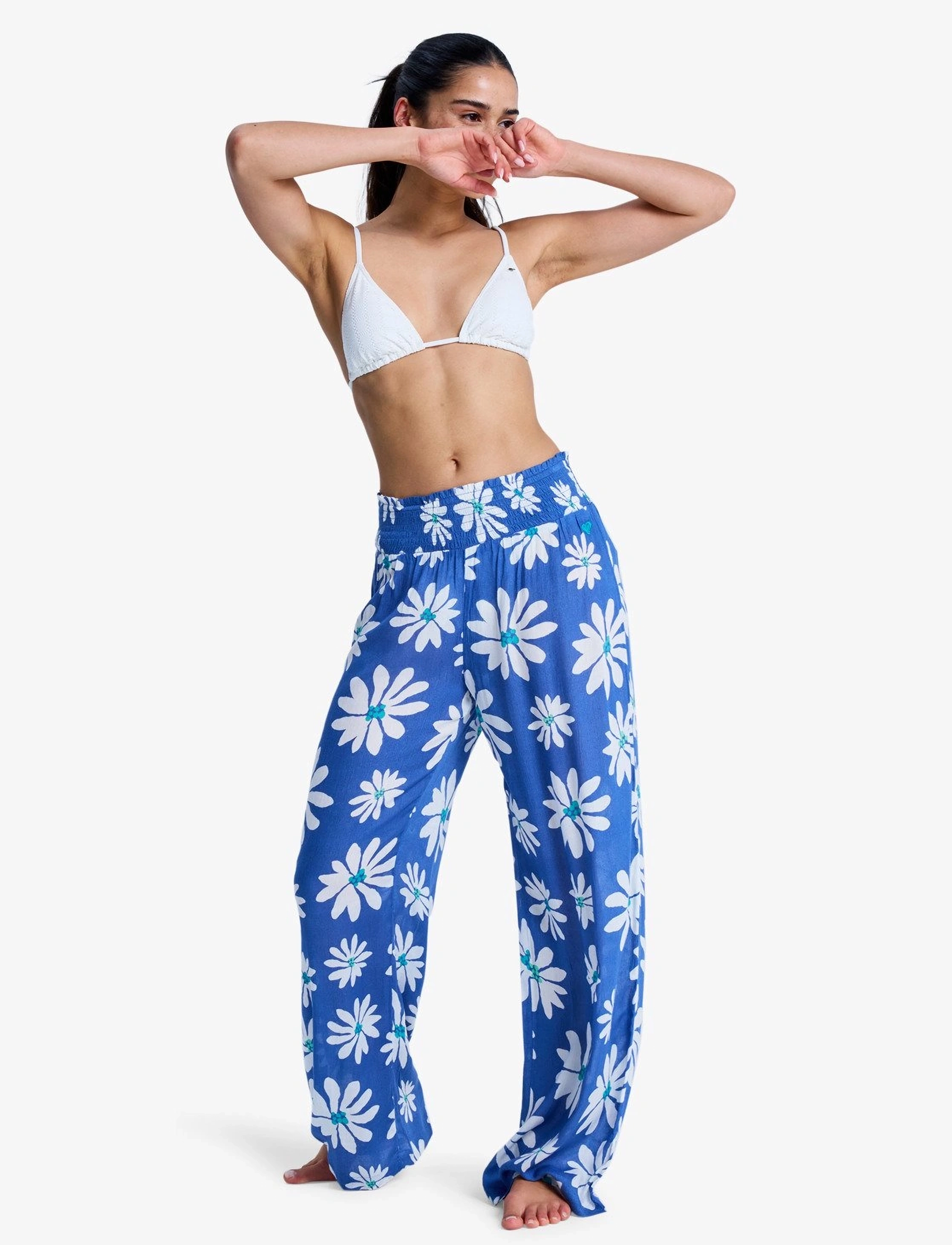 Roxy Along The Sunset Pt, S, Sport Pants, Blau - Casual Trousers, Frauen
