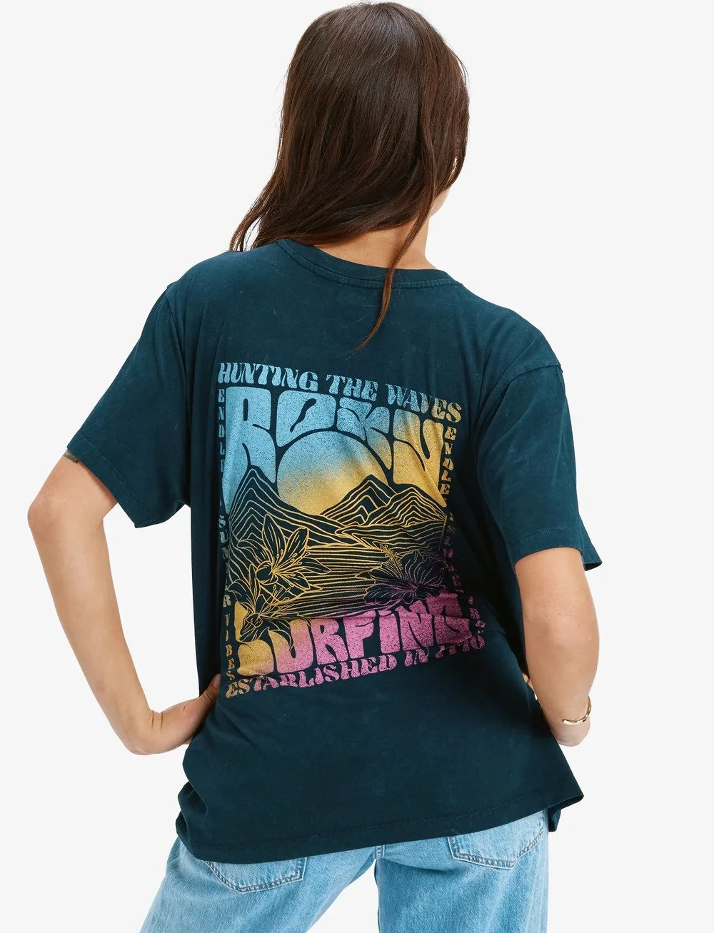 Roxy - SUNNYOVERSIZE OPTIC WASH - t-shirts - anthracite - 3