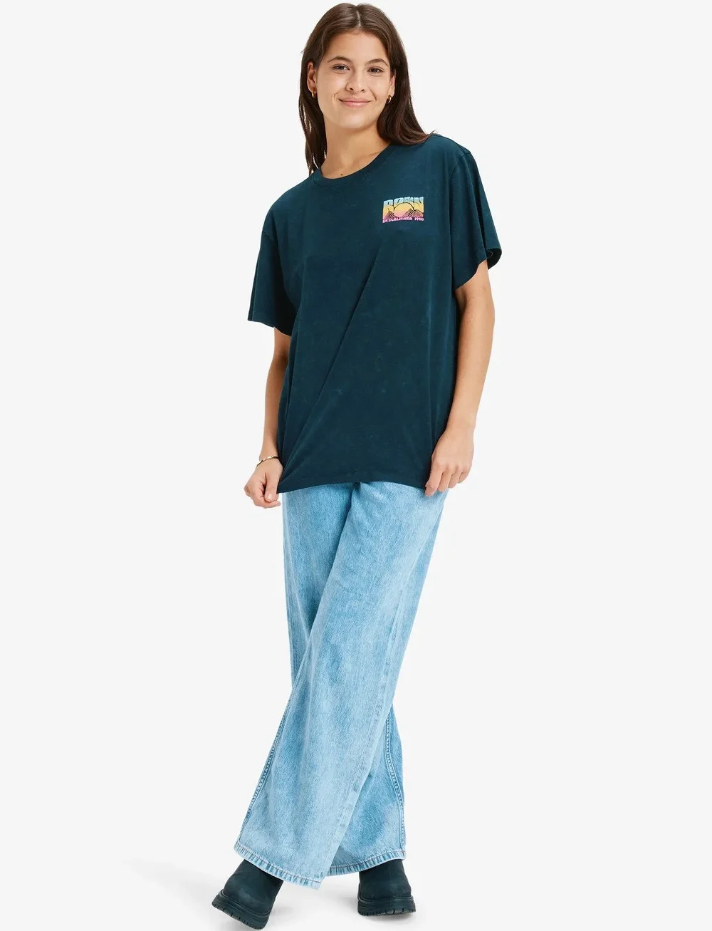 Roxy - SUNNYOVERSIZE OPTIC WASH - t-shirts - anthracite - 4