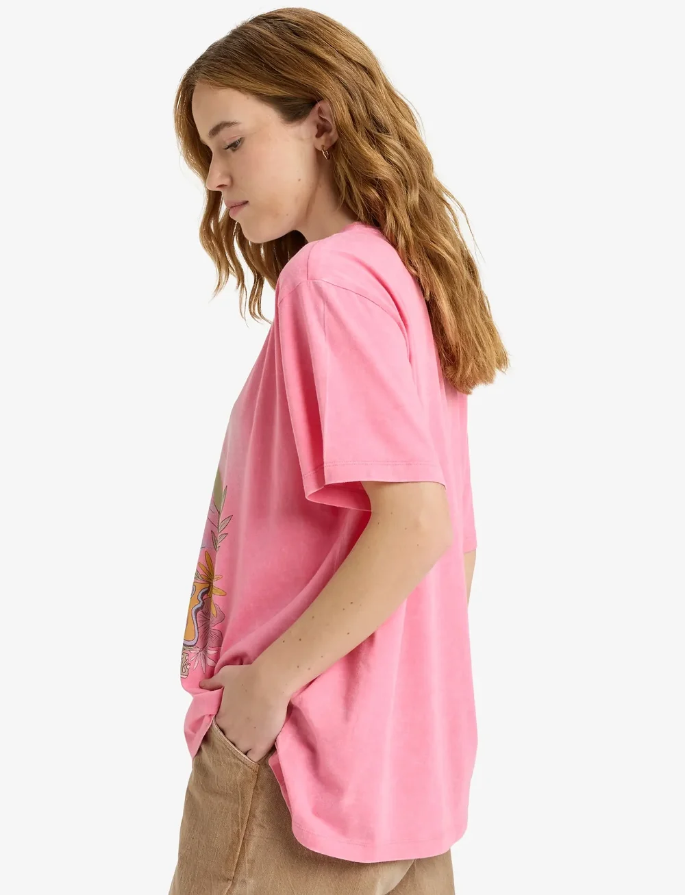 Roxy - SUNNYOVERSIZE OPTIC WASH - t-shirts - pink cosmos - 5