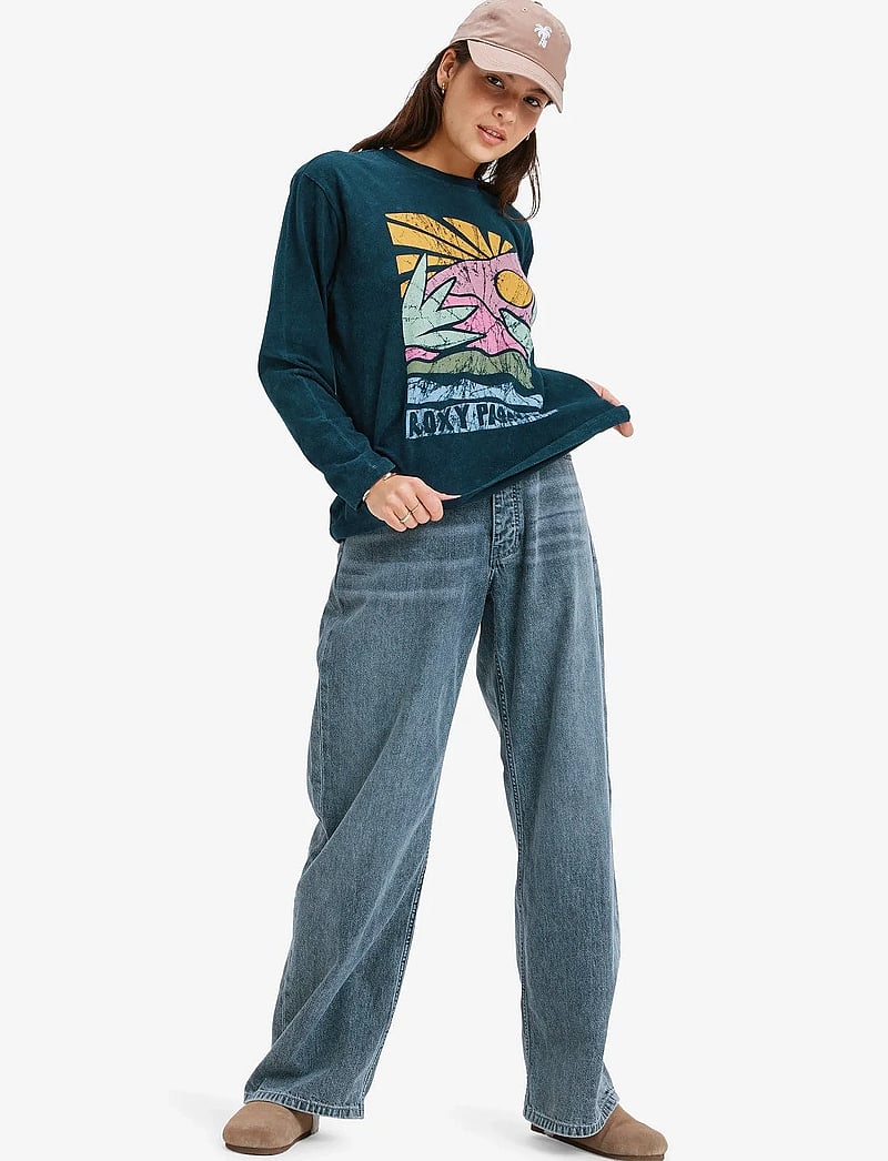 Roxy - HANGLOOSE WASHED LS - langarmshirts - anthracite - 4