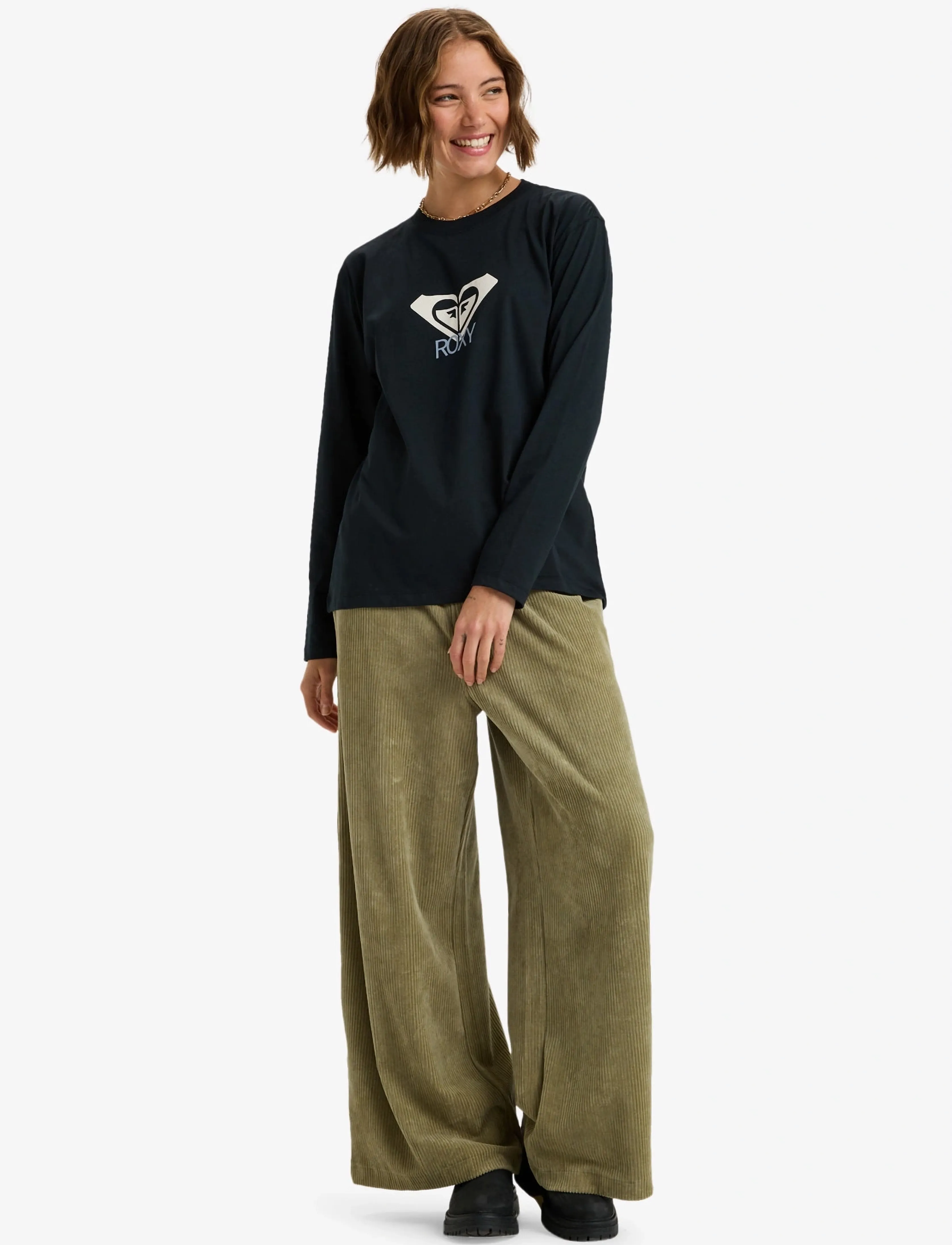 Roxy - HANGLOOSE ART LS - pikkade varrukatega alussärgid - anthracite - 4
