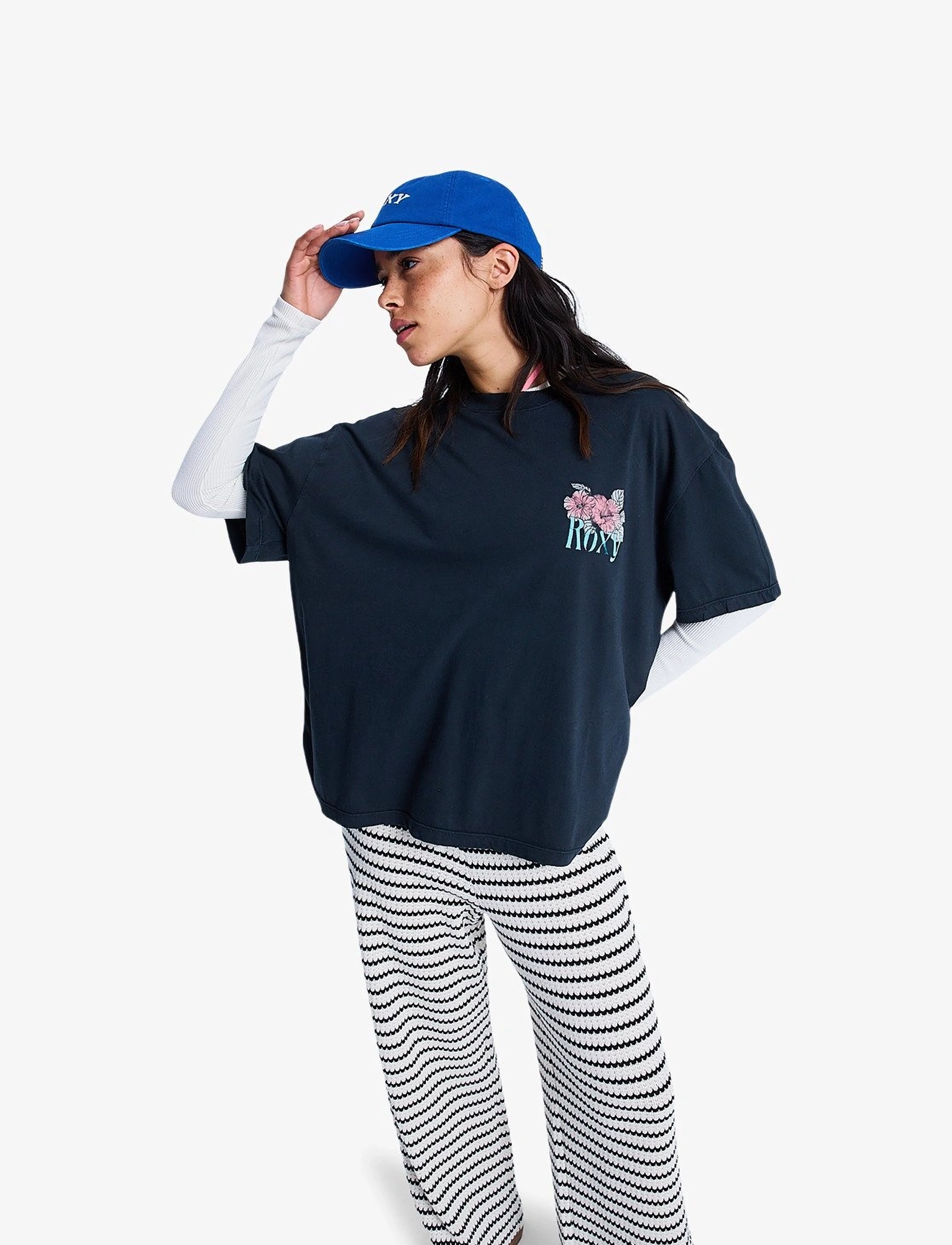 Roxy Talloversize Washed, XL, Black, Sports Overdele & T-shirts > Sport T-shirts, Dame