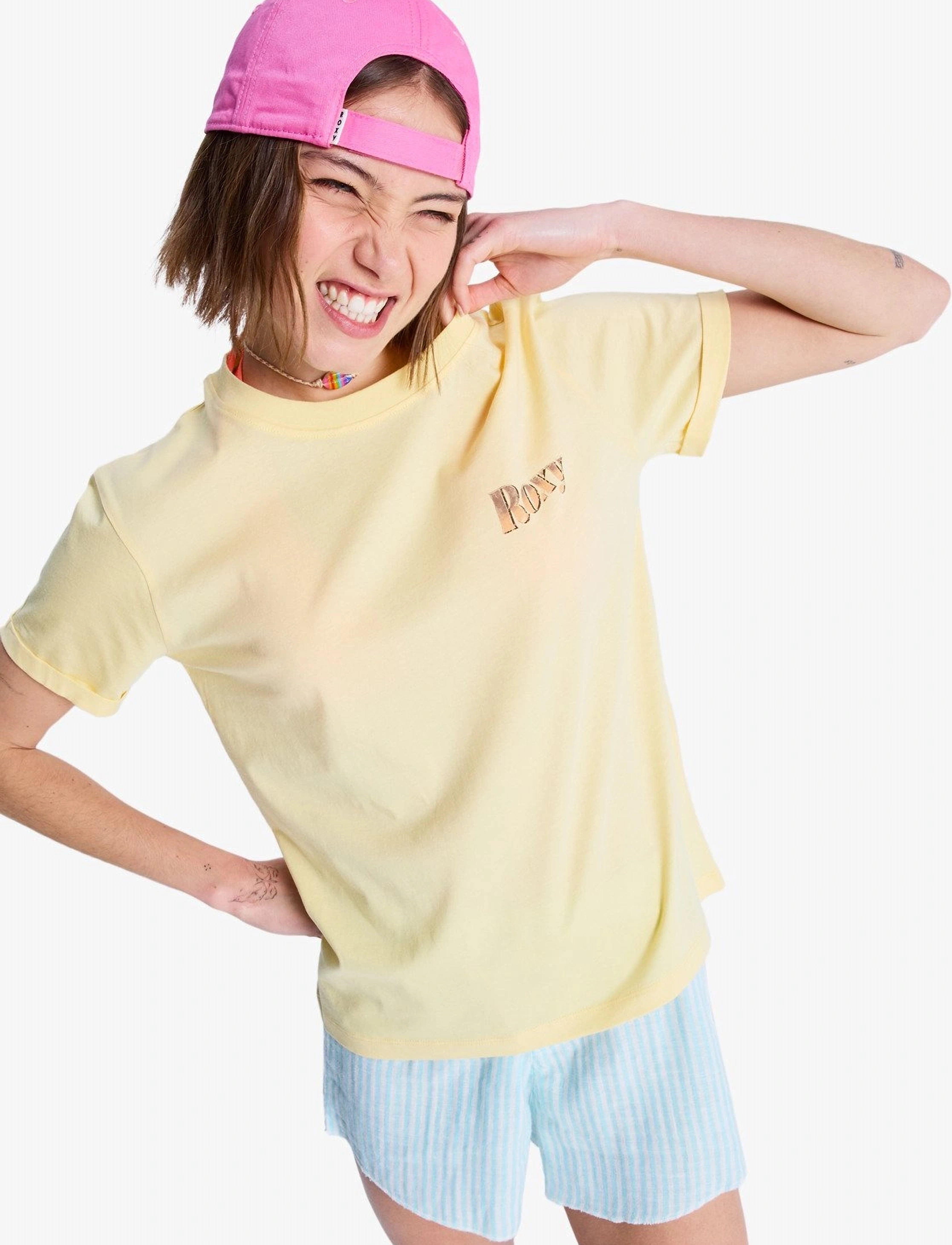 Roxy Oceanregular Poster, Kvinder, Regular Fit T-Shirt, Gul, Str: S