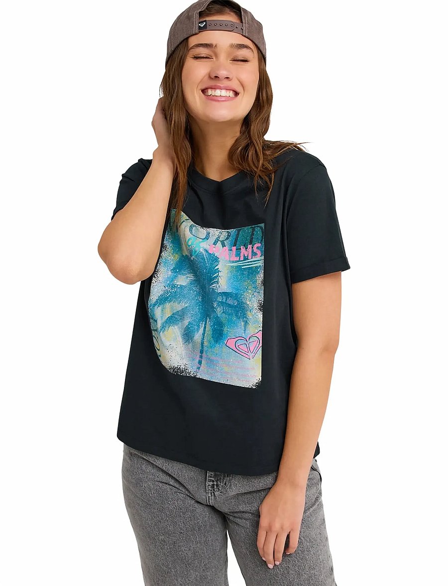 Roxy - OCEANREGULAR POSTER - t-shirts - anthracite - 0