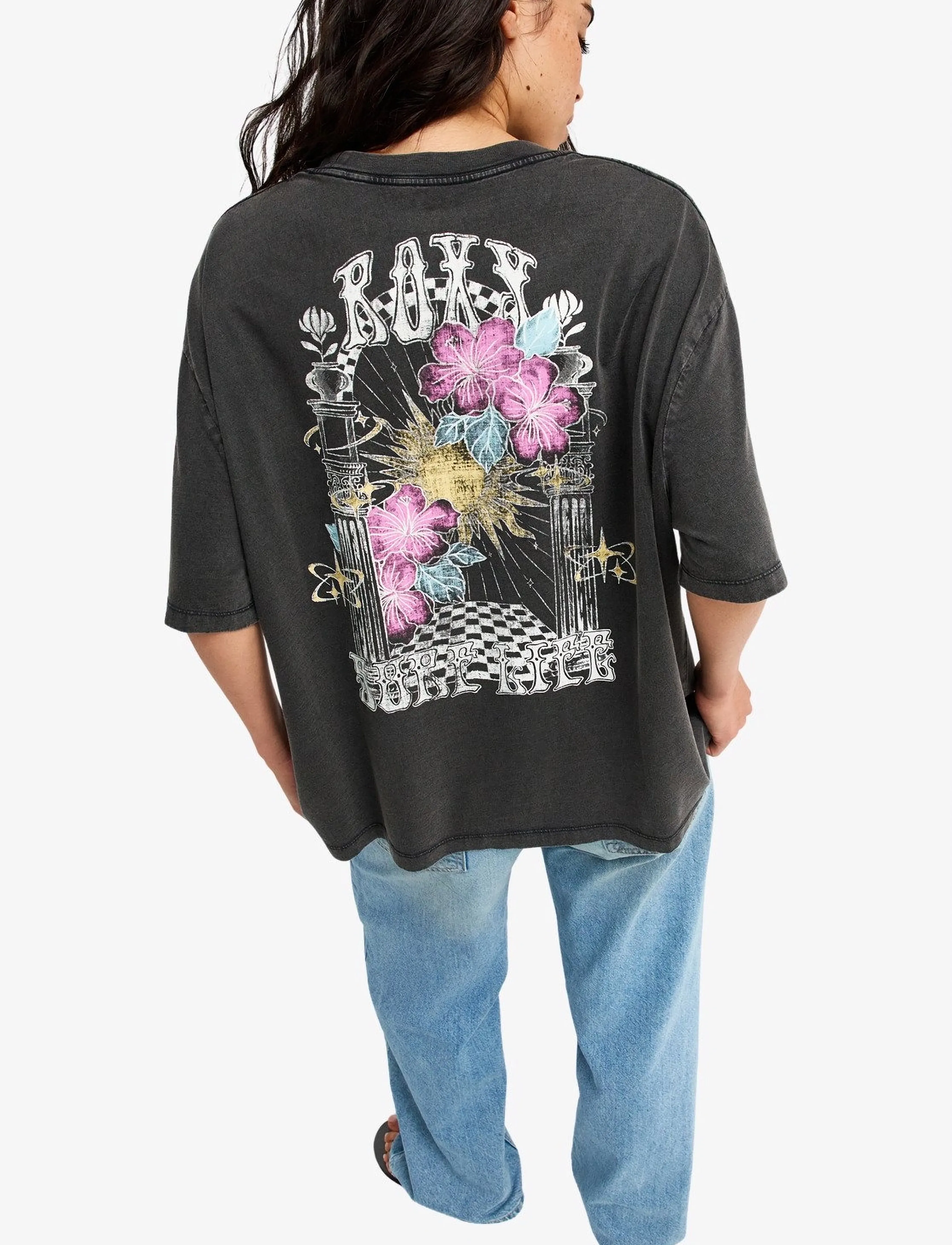 Roxy - TALLOVERSIZE WASHED - t-shirts - anthracite - 3