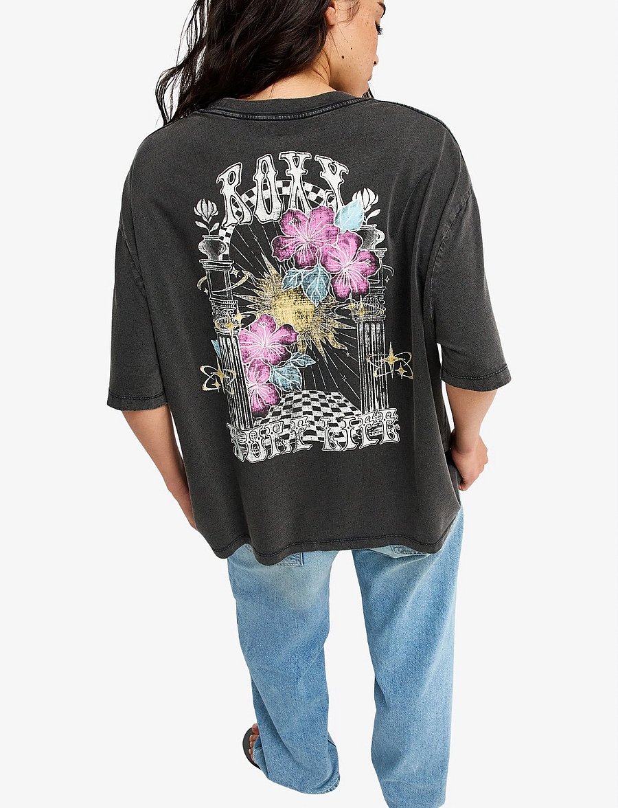 Roxy - TALLOVERSIZE WASHED - alussärgid ja t-särgid - anthracite - 3