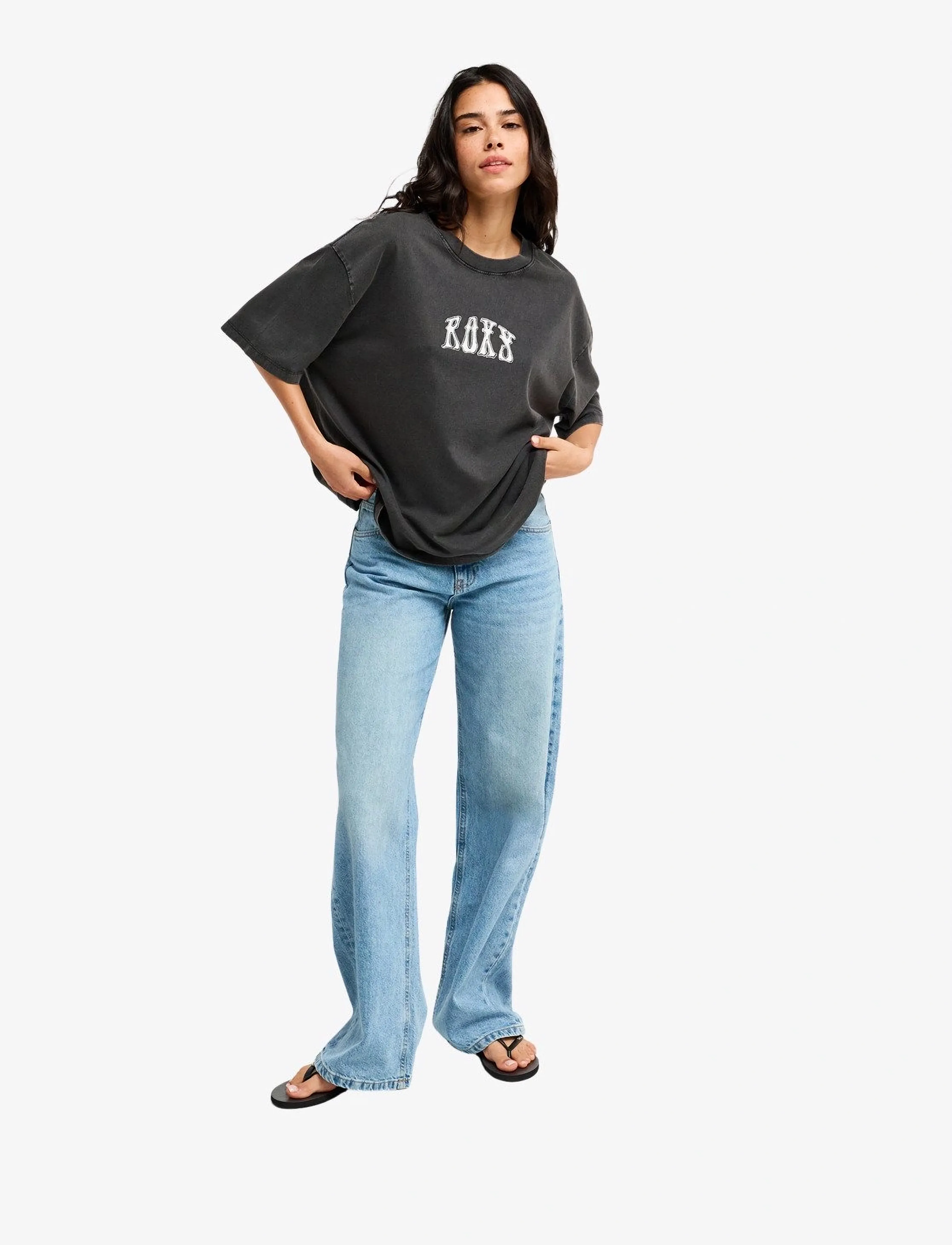 Roxy - TALLOVERSIZE WASHED - t-shirts - anthracite - 4