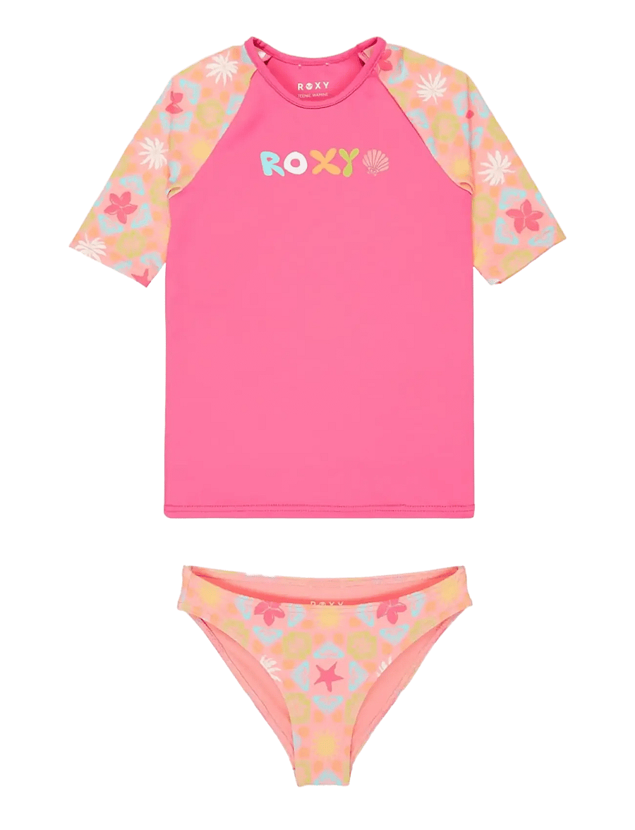 Roxy - CHECK TW SS LYCRA SET - uv-bekleidung - plumeria hippie hour diagonal - 1