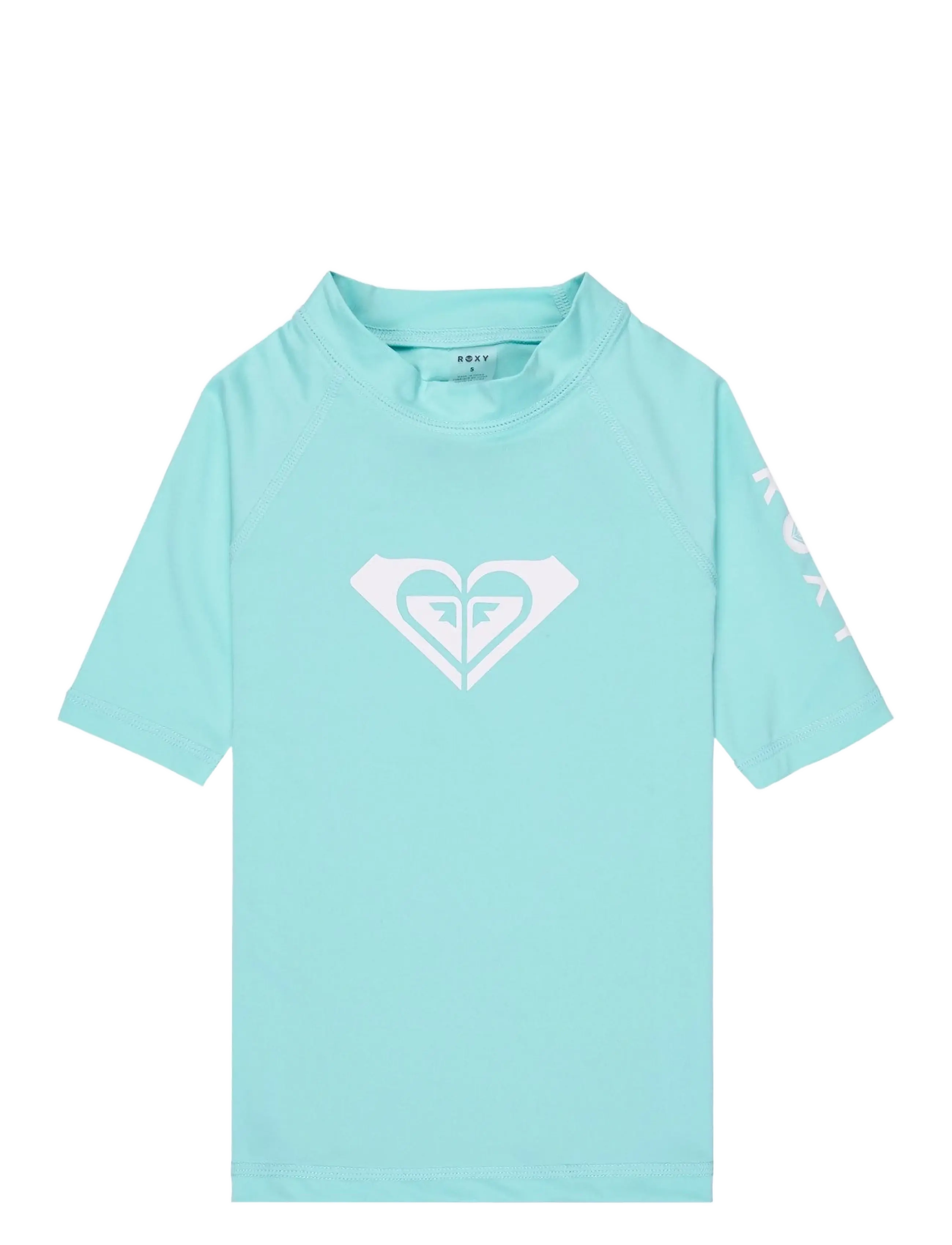 Roxy Whole Hearted Ss, Børn, Kortærmet Rashguard, Blå, Str: 104