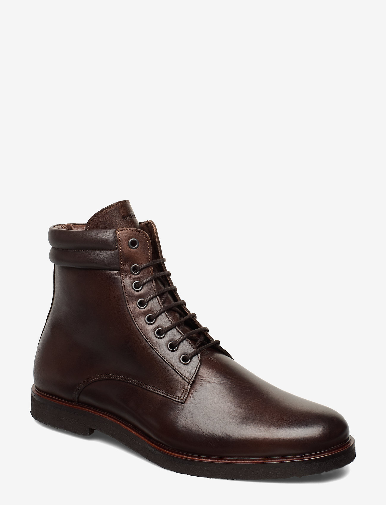 Cast Crepe Combat Boot - CHESTNUT