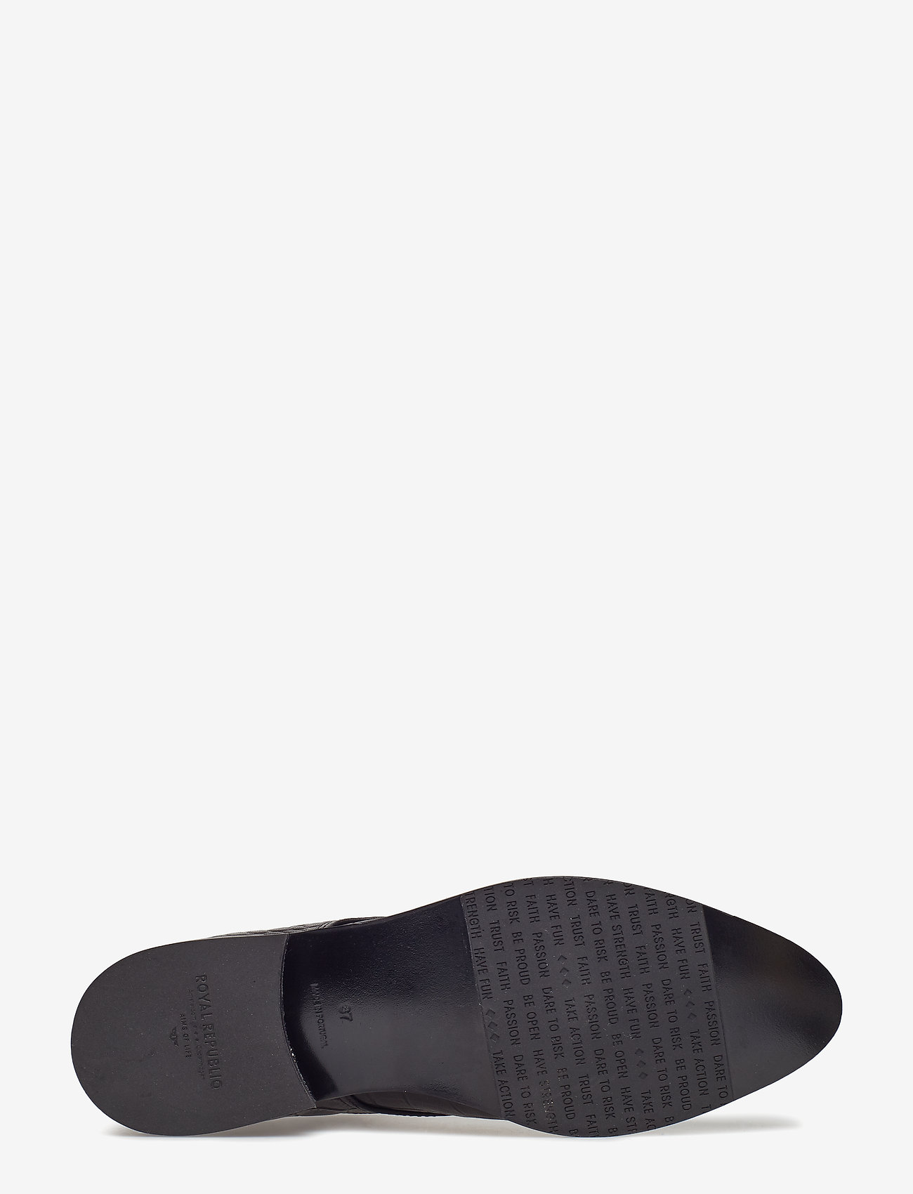Royal RepubliQ - Prime Croco Fringe Shoe - black - 4