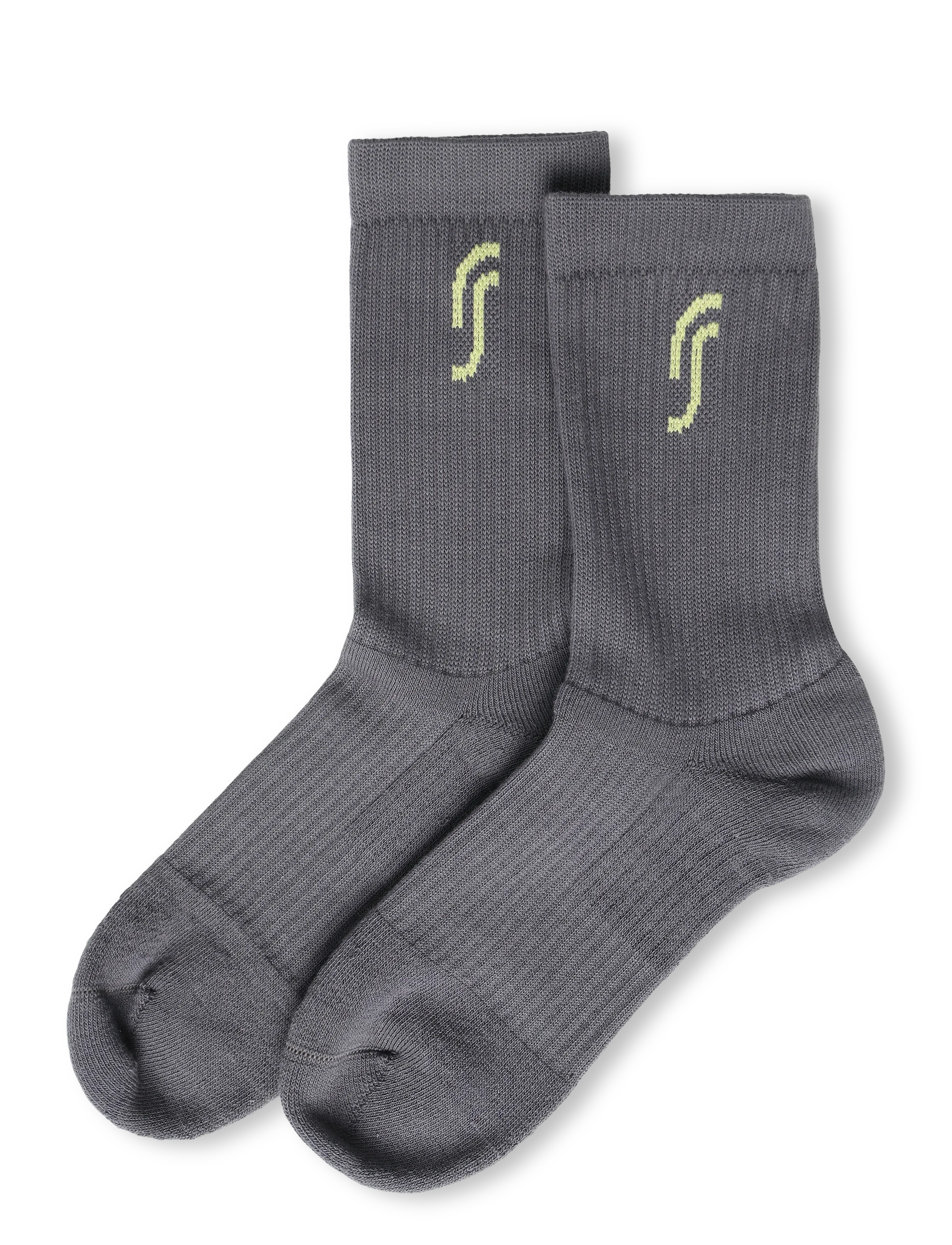 RS Sports - Cushioned Performance Socks - 3 pack (Deep Grey/Ace Yellow,43-46,par) - deep grey/ace yellow - 1