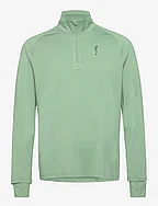 Men’s Half Zip Sweater - SOFT GREEN