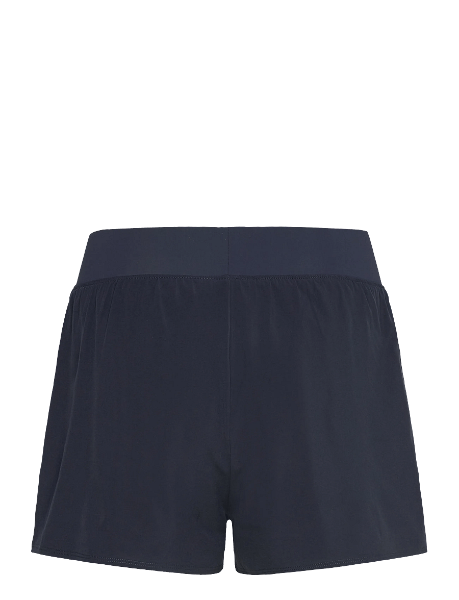 RS Sports - Women's Performance Court Shorts - 2 in 1 with Ball Pockets (Black/White,L,st) - træningsshorts - navy - 1