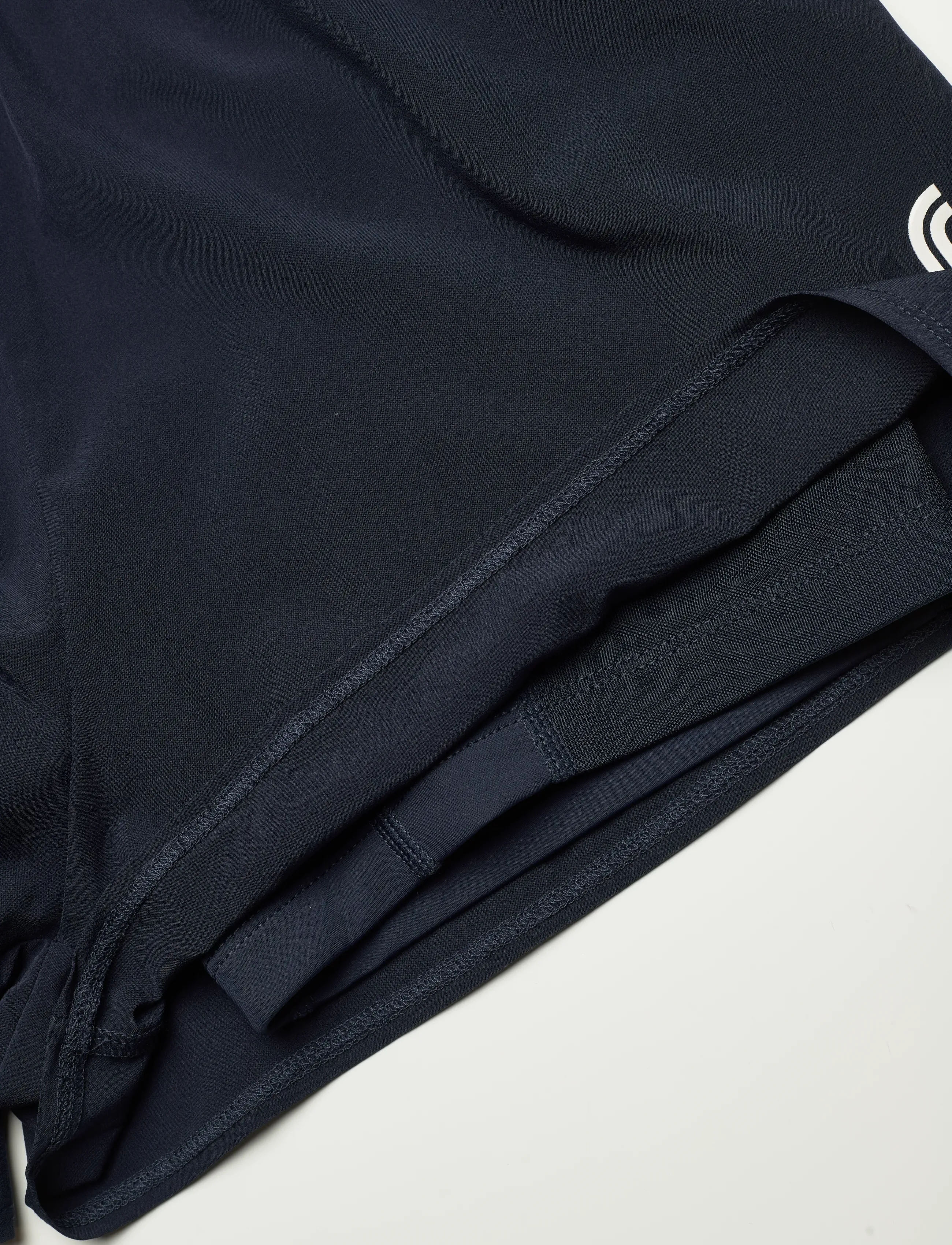 RS Sports - Women's Performance Court Shorts - 2 in 1 with Ball Pockets (Black/White,L,st) - træningsshorts - navy - 2