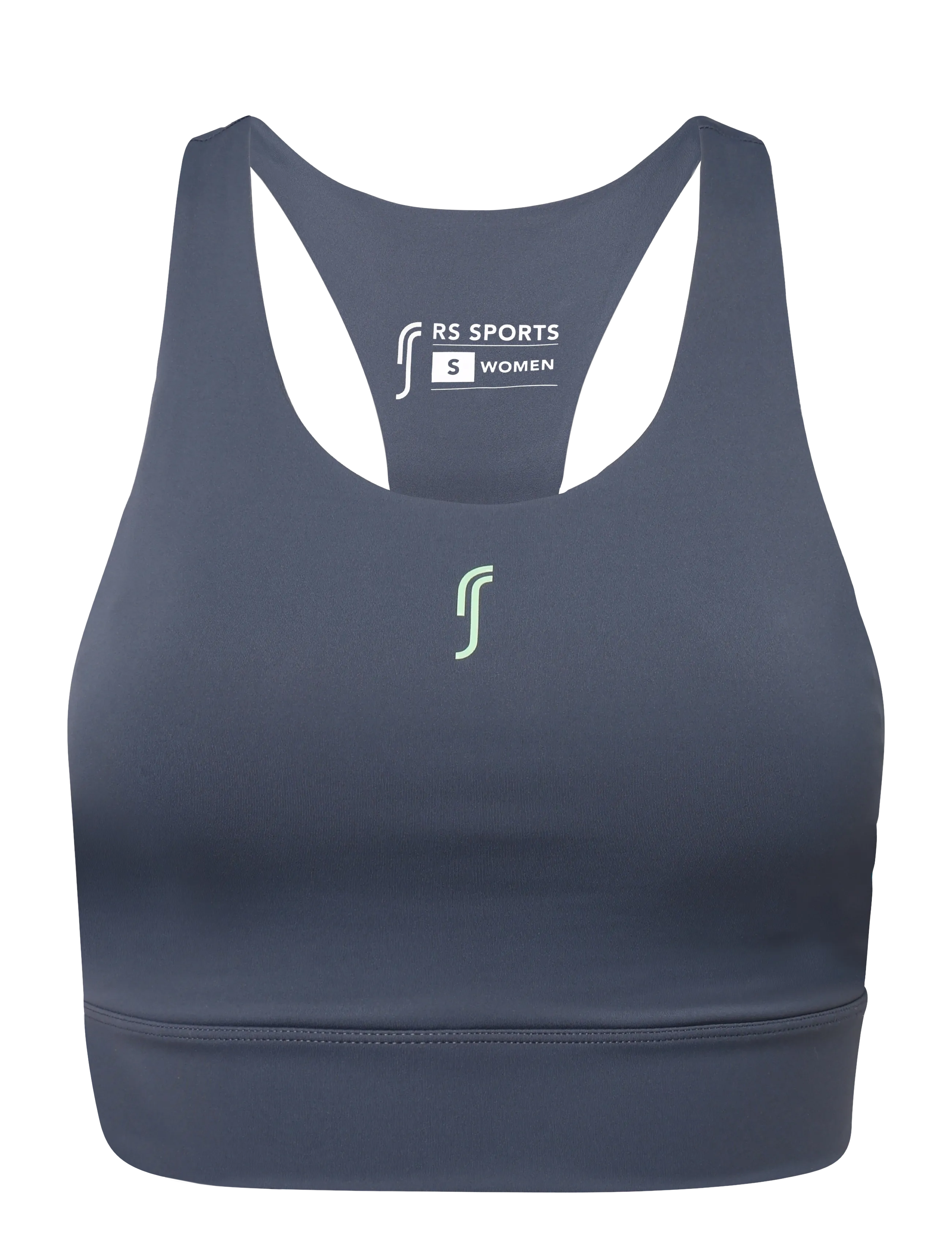 RS Sports Women's Stretch Tech Sports Bra Logo (Deep Grey/Ace Yellow,XL,st) - Kleidung - DEEP GREY/ACE YELLOW / grey