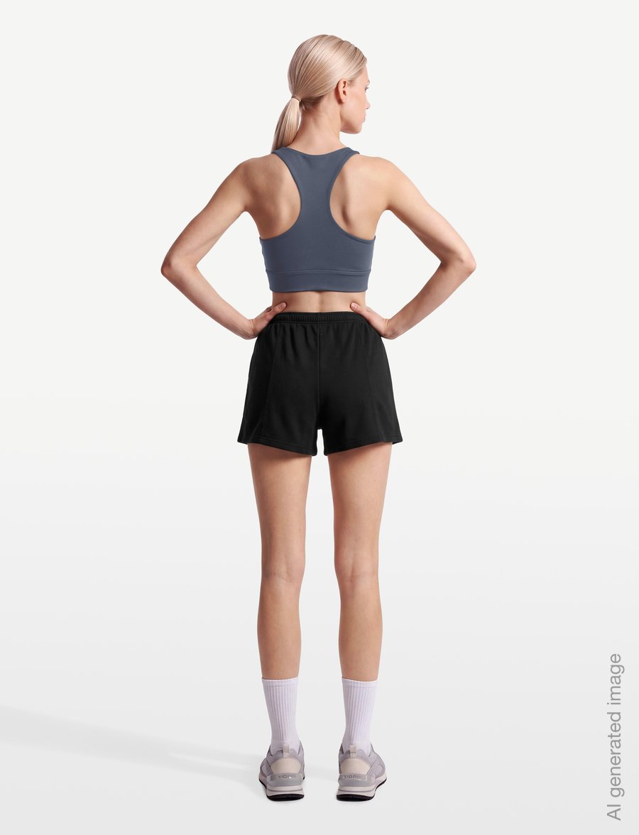 RS Sports - Women's Stretch Tech Sports Bra Logo (Deep Grey/Ace Yellow,XL,st) - spordi-rinnahoidjad - deep grey/ace yellow - 4