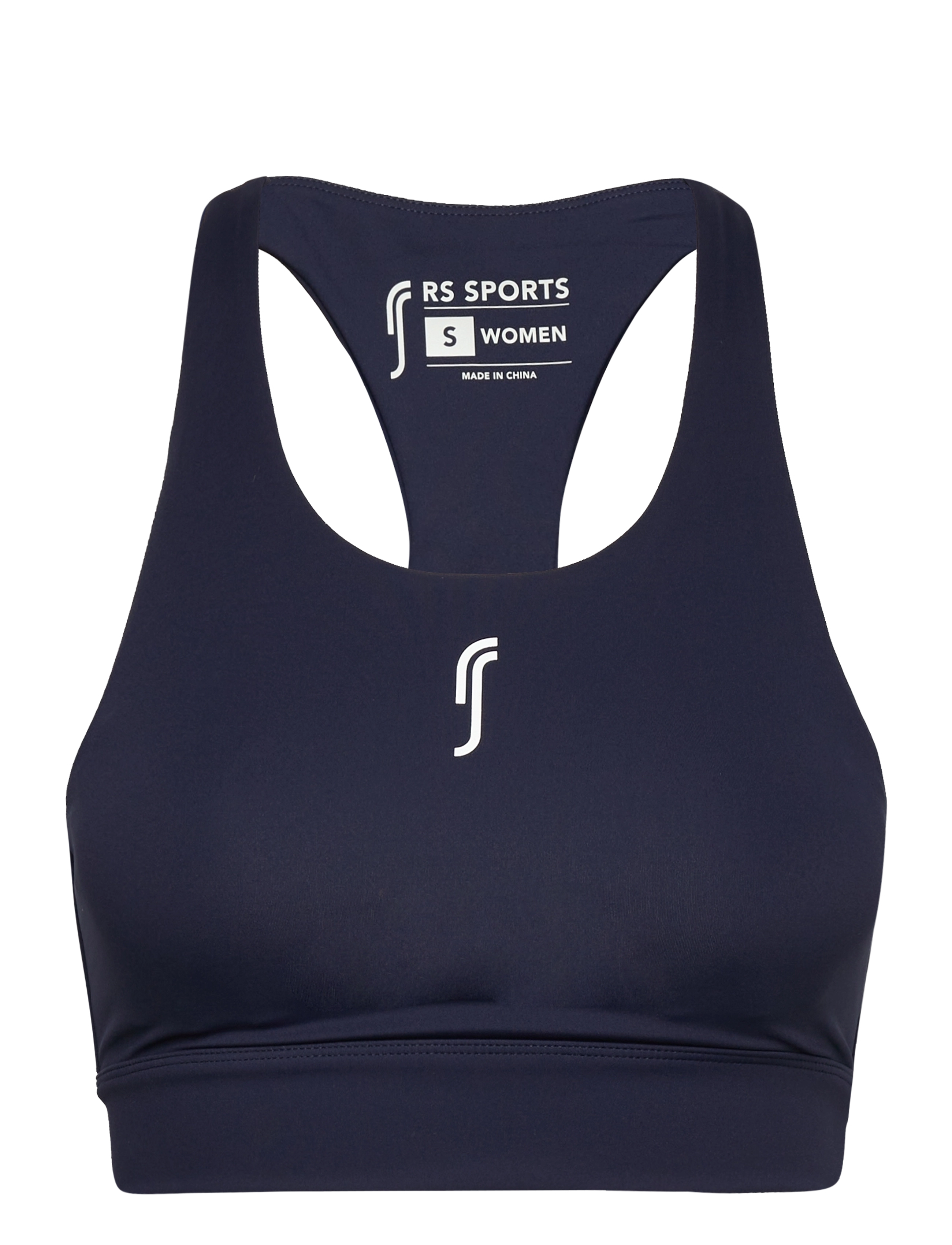 RS Sports Women's Stretch Tech Sports Bra Logo - Kampagne - NAVY / navy