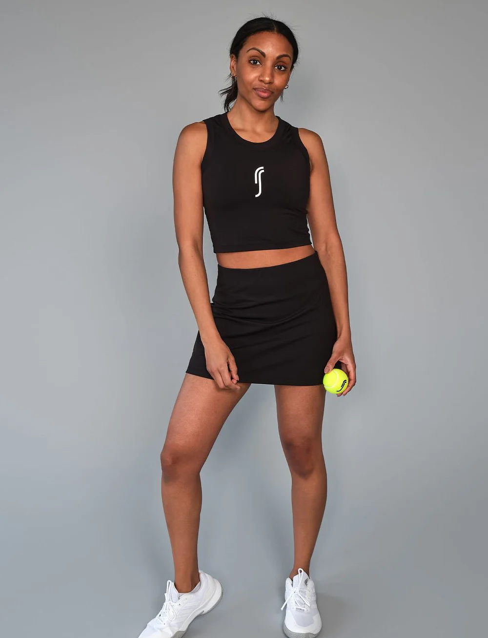 RS Sports - Women’s Racquet Crop Tank - crop-tops - black - 0