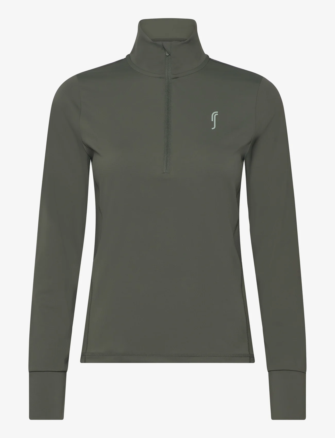 RS Sports - Women’s Stretch Tech Half Zip Sweater - vahekihina kantavad jakid - deep green - 0