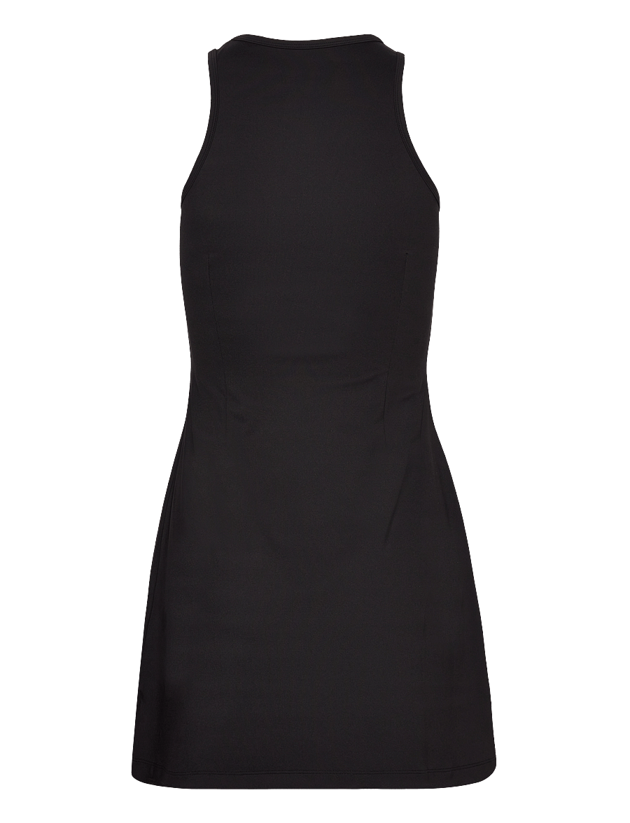 RS Sports - Women's Court Match Dress w. inner shorts (Black/White,S,st) - black - 1