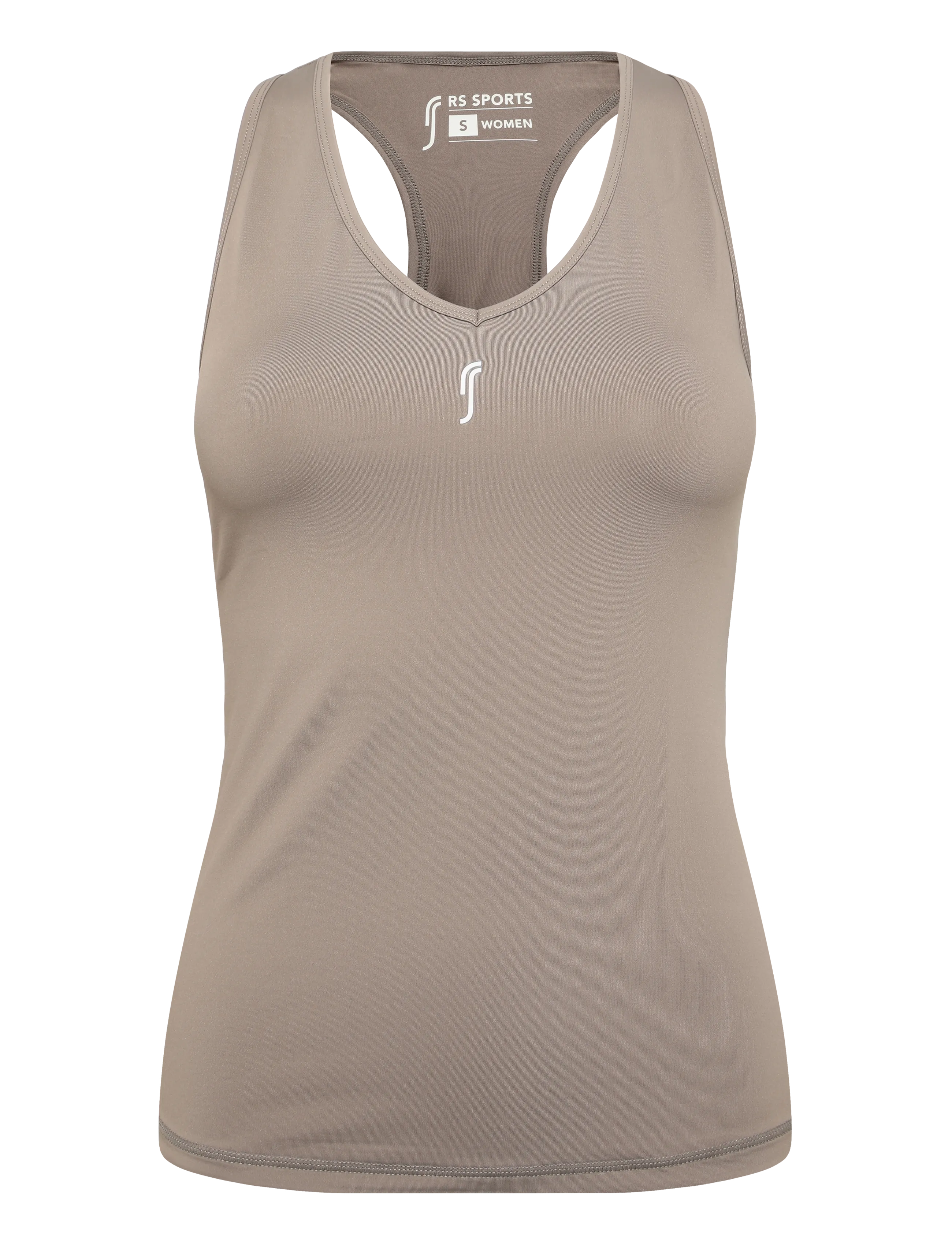 RS Sports Women's Court V-neck Top (Brown/White,XS,st) - Alussärgid - BROWN/WHITE / brown