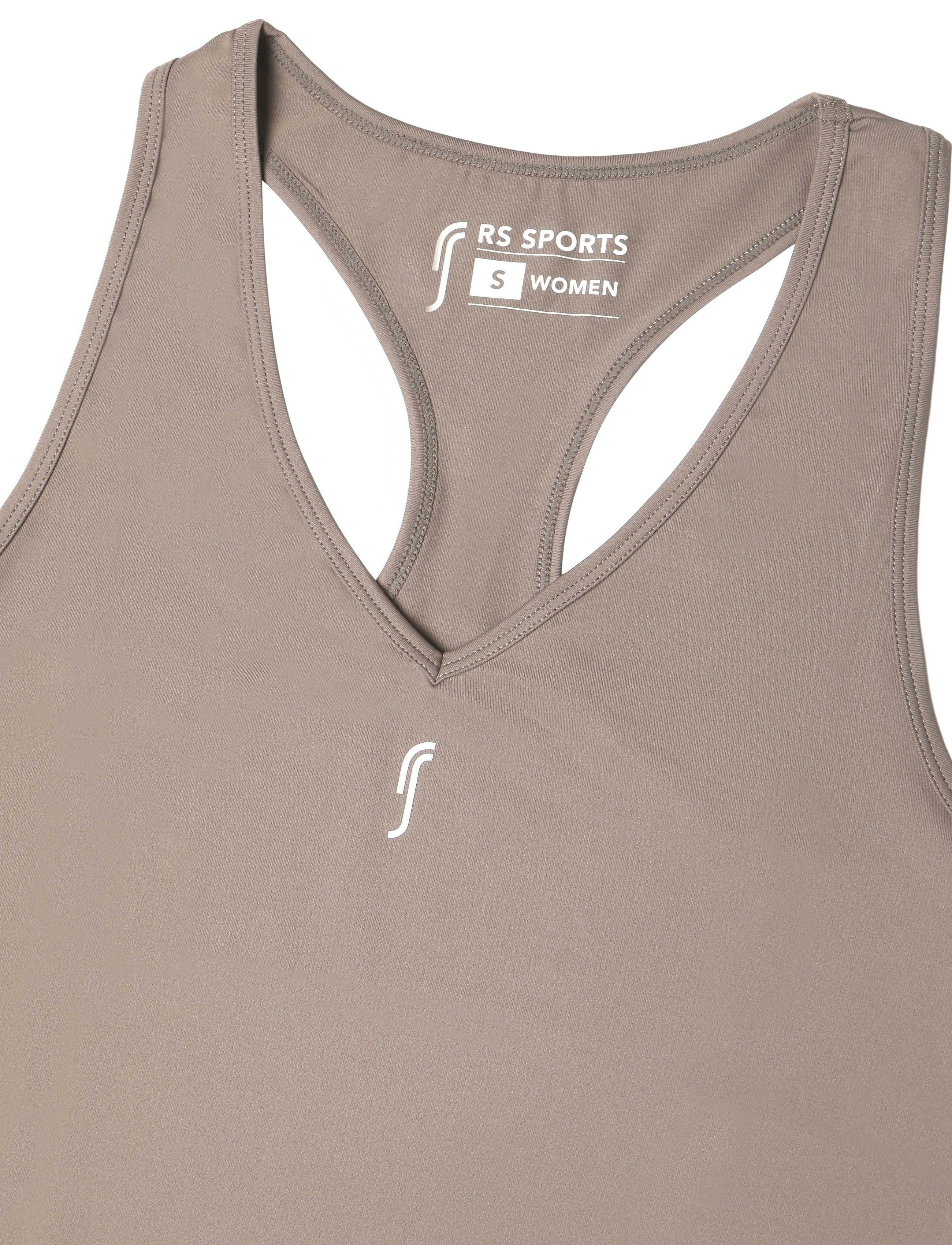 RS Sports - Women's Court V-neck Top (Brown/White,XS,st) - Õlapaeltega pluusid - brown/white - 2