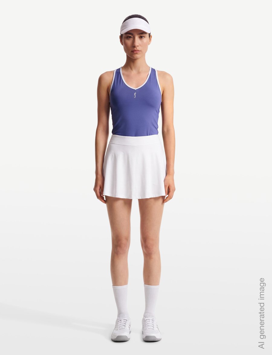 RS Sports - Women's Court V-neck Top (Solid Purple/Ace Purple,M,st) - tank tops - solid purple/ace purple - 0