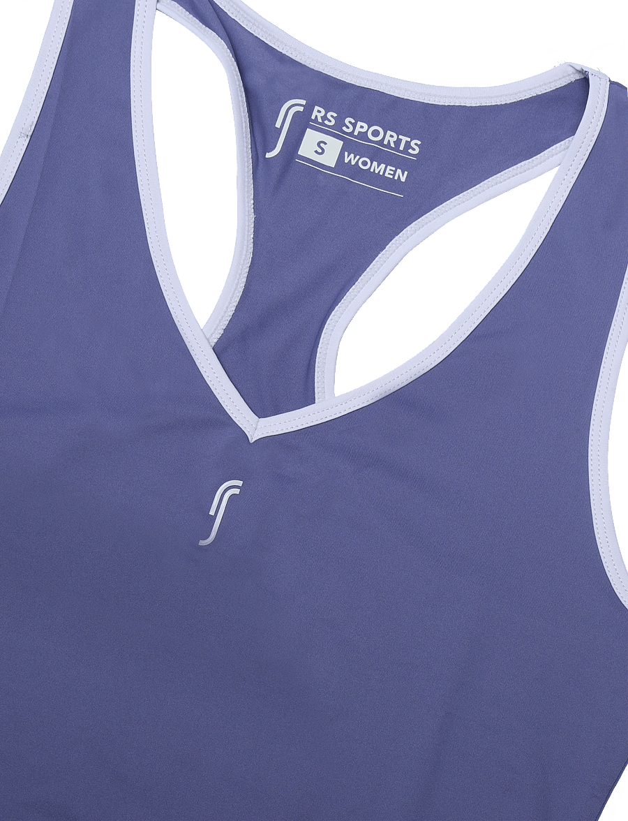 RS Sports - Women's Court V-neck Top (Solid Purple/Ace Purple,XL,st) - Õlapaeltega pluusid - solid purple/ace purple - 2