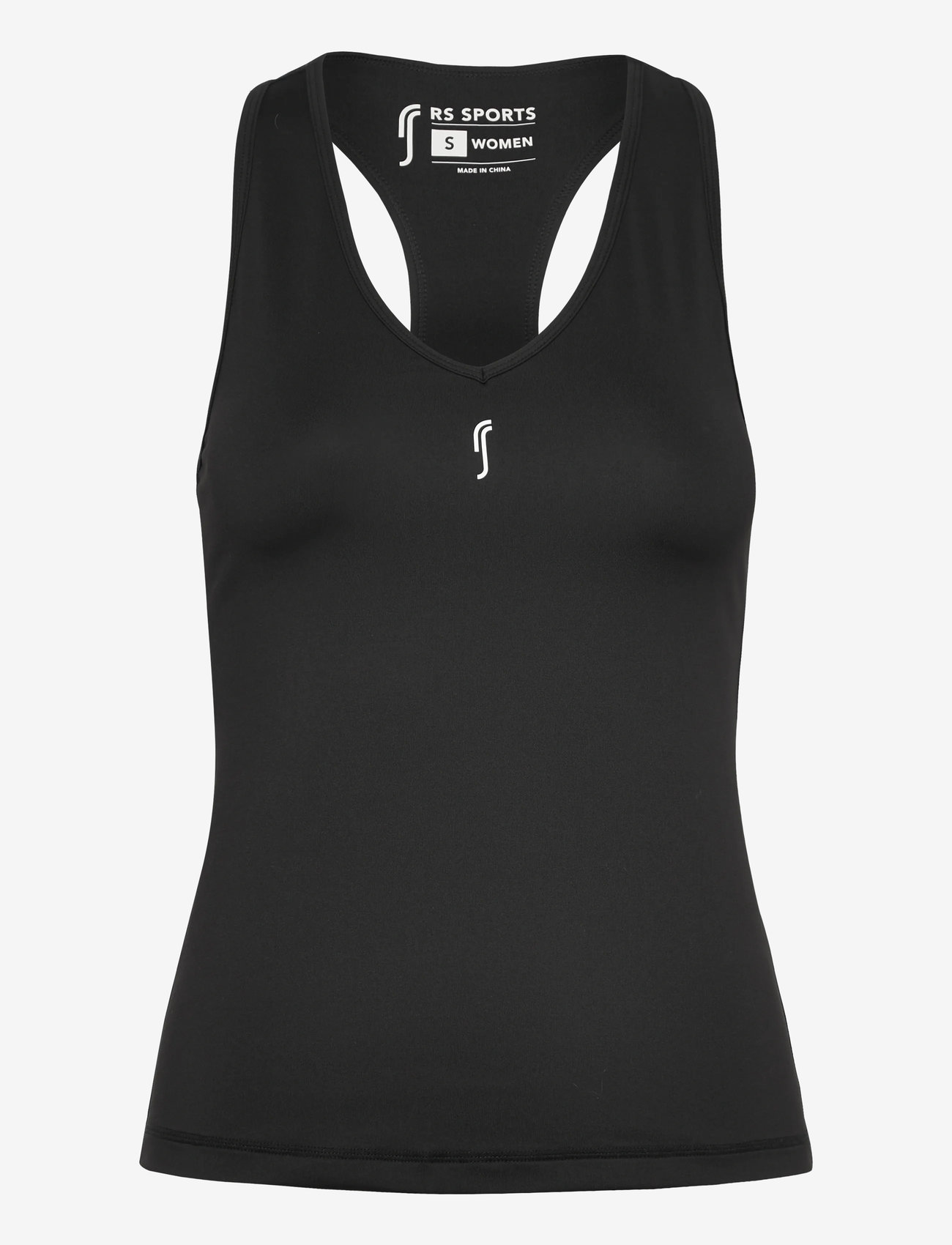 RS Sports - Women's Court V-neck Top - linnen - black - 0