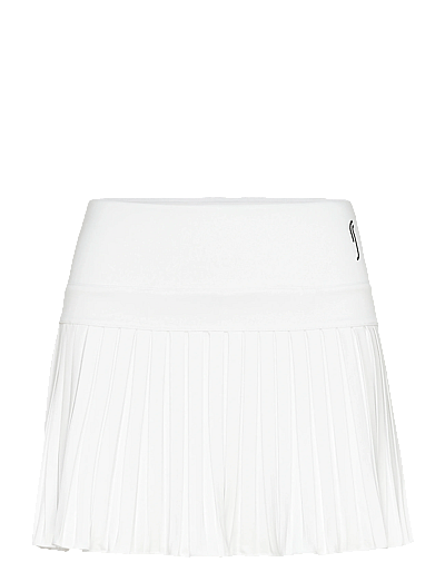 RS Sports Women's Court Pleated Skirt (White/Black,XL,st) - Kleidung - WHITE / white