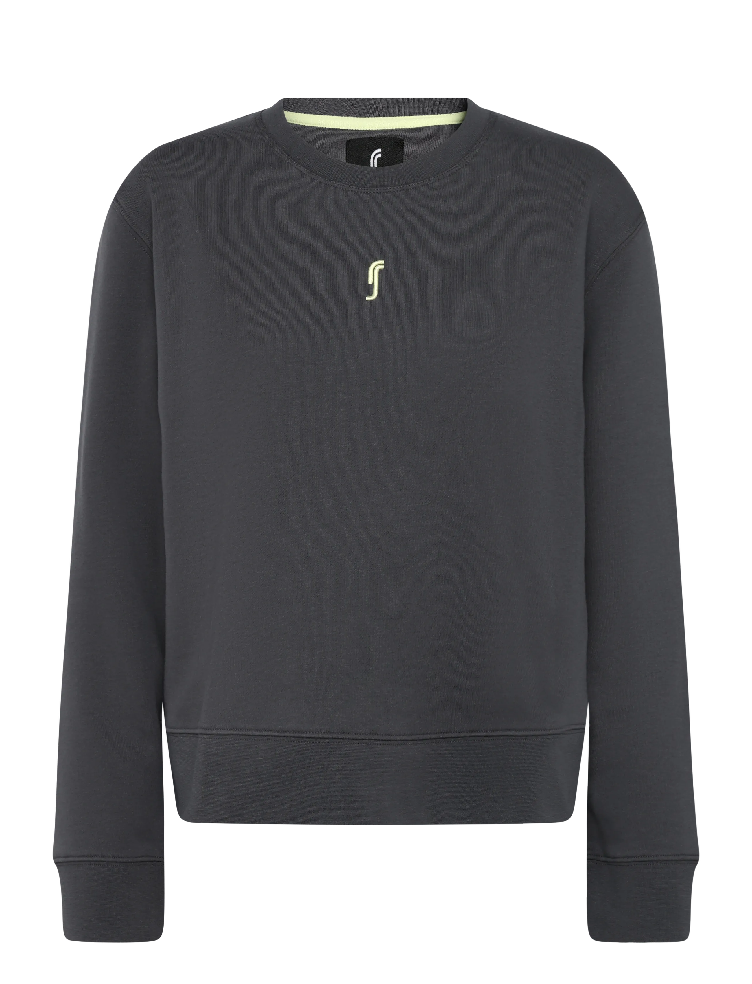 RS Sports Women's Paris Sweatshirt (DEEP GREY/Ace Yellow,XS,st) - Padel - DEEP GREY/ACE YELLOW / grey