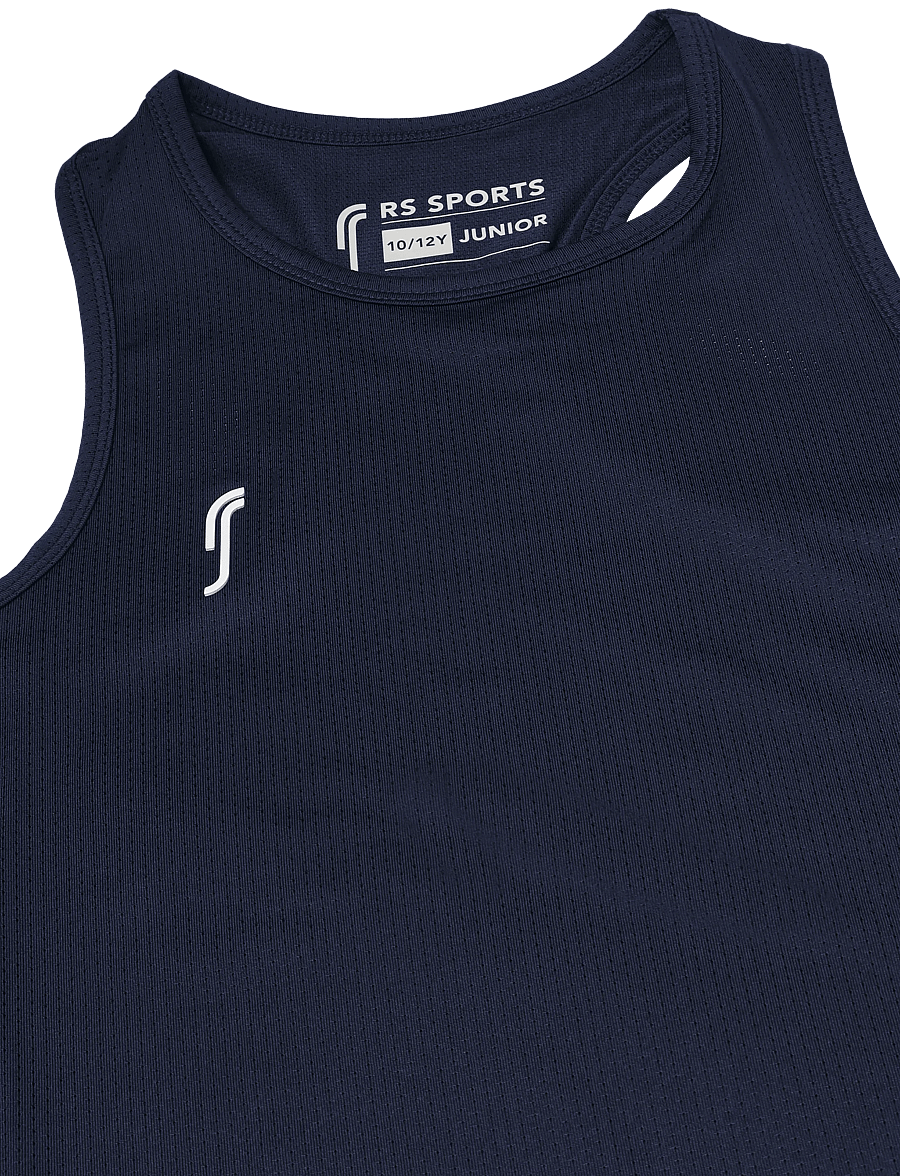 RS Sports - RS Junior Club Racerback (Black/White,8-10 Y,st) - sportstoppe - navy - 2