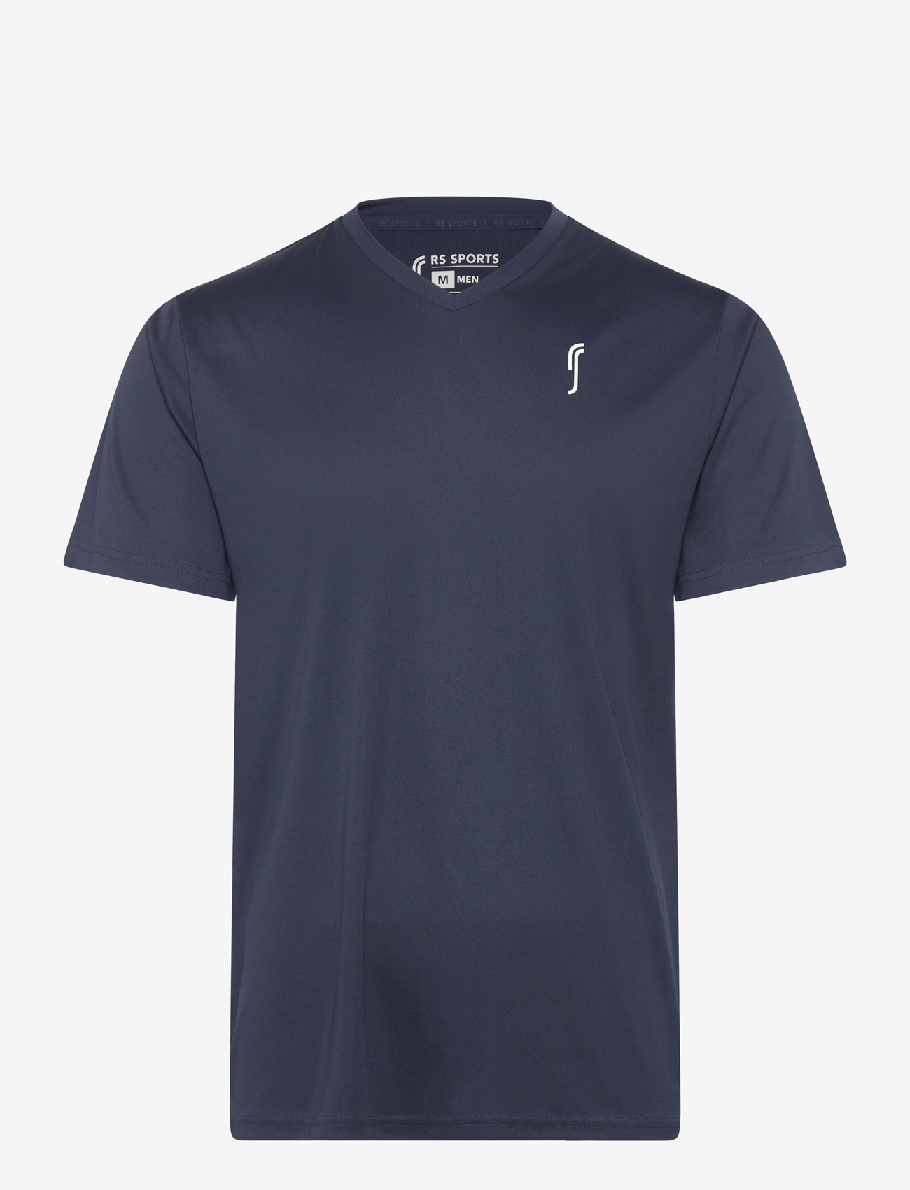 RS Sports - Men's Performance Tee - V neck - t-shirts - navy/white - 0