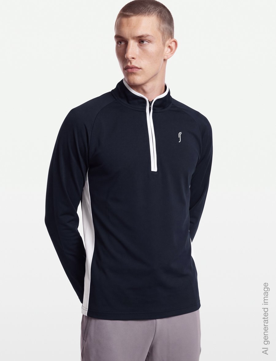 RS Sports - Men's National Team Half Zip REC - fleece & mellanlager - navy - 3
