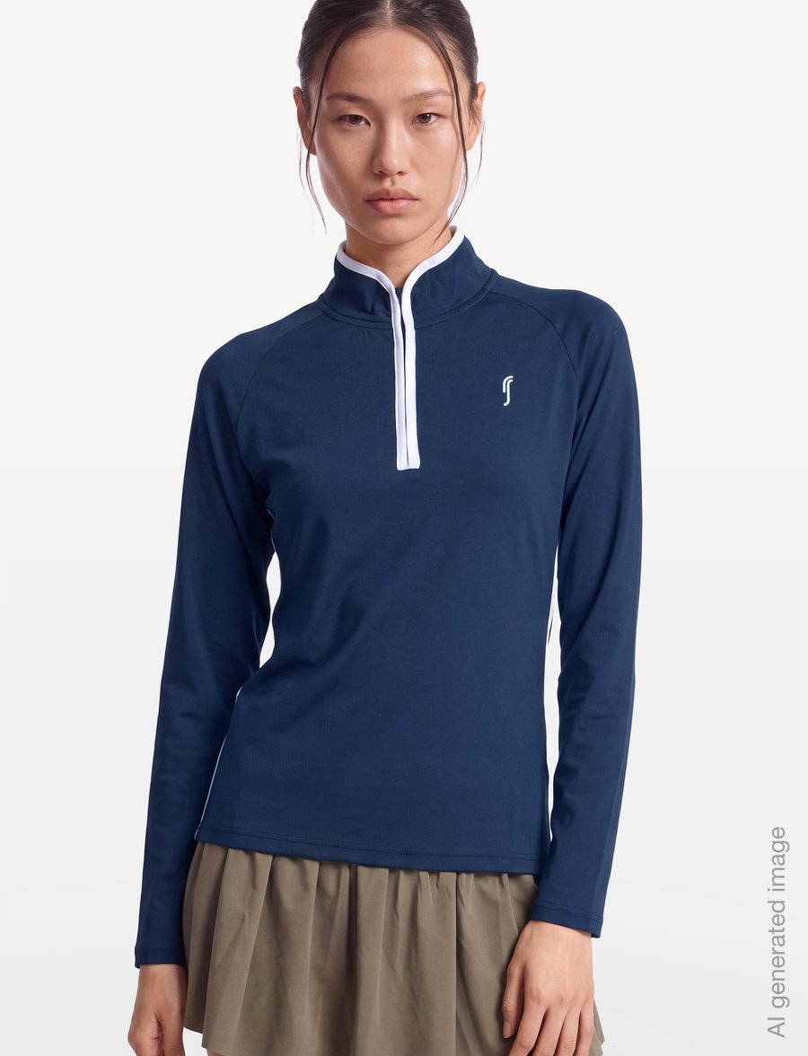 RS Sports - Women's National Team Half Zip REC (Navy,M,st) - langarmshirts - navy - 3