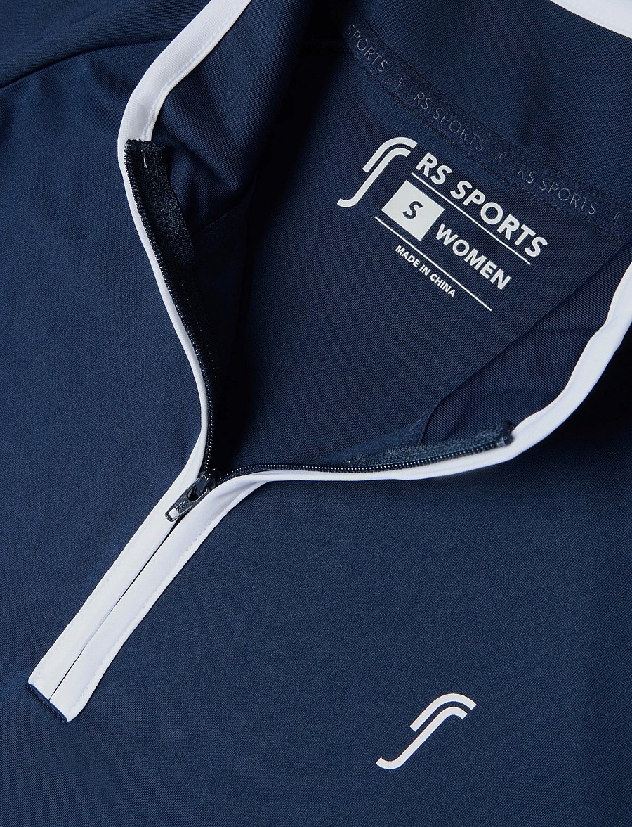RS Sports - Women's National Team Half Zip REC (Navy,M,st) - långärmade tröjor - navy - 2