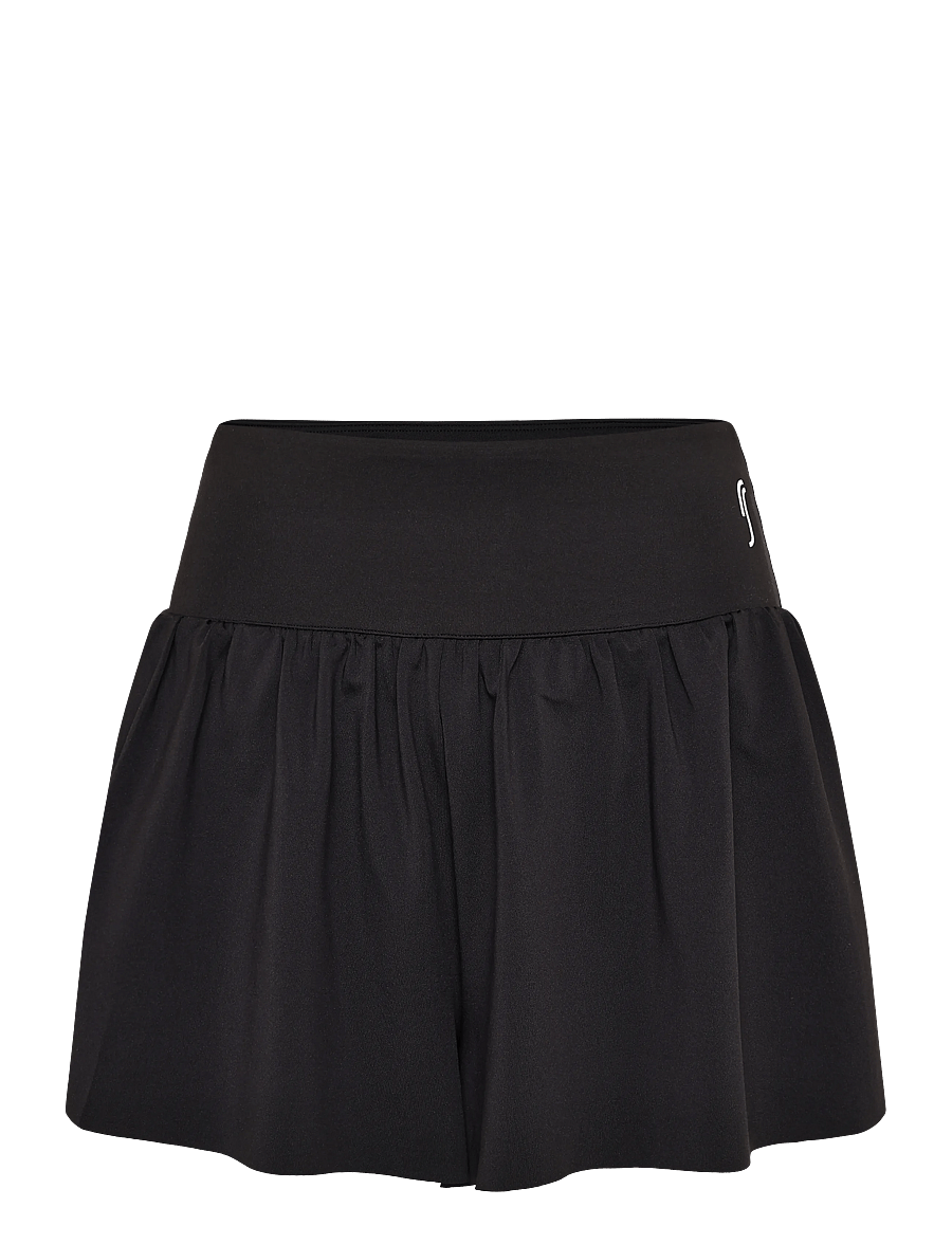 RS Sports - Women's Court Pleated Shorts (Brown/White,L,st) - trainingsshorts - black - 0