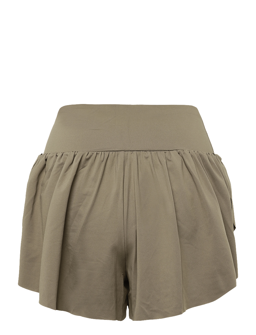 RS Sports - Women's Court Pleated Shorts (Brown/White,L,st) - trainingsshorts - brown/white - 1