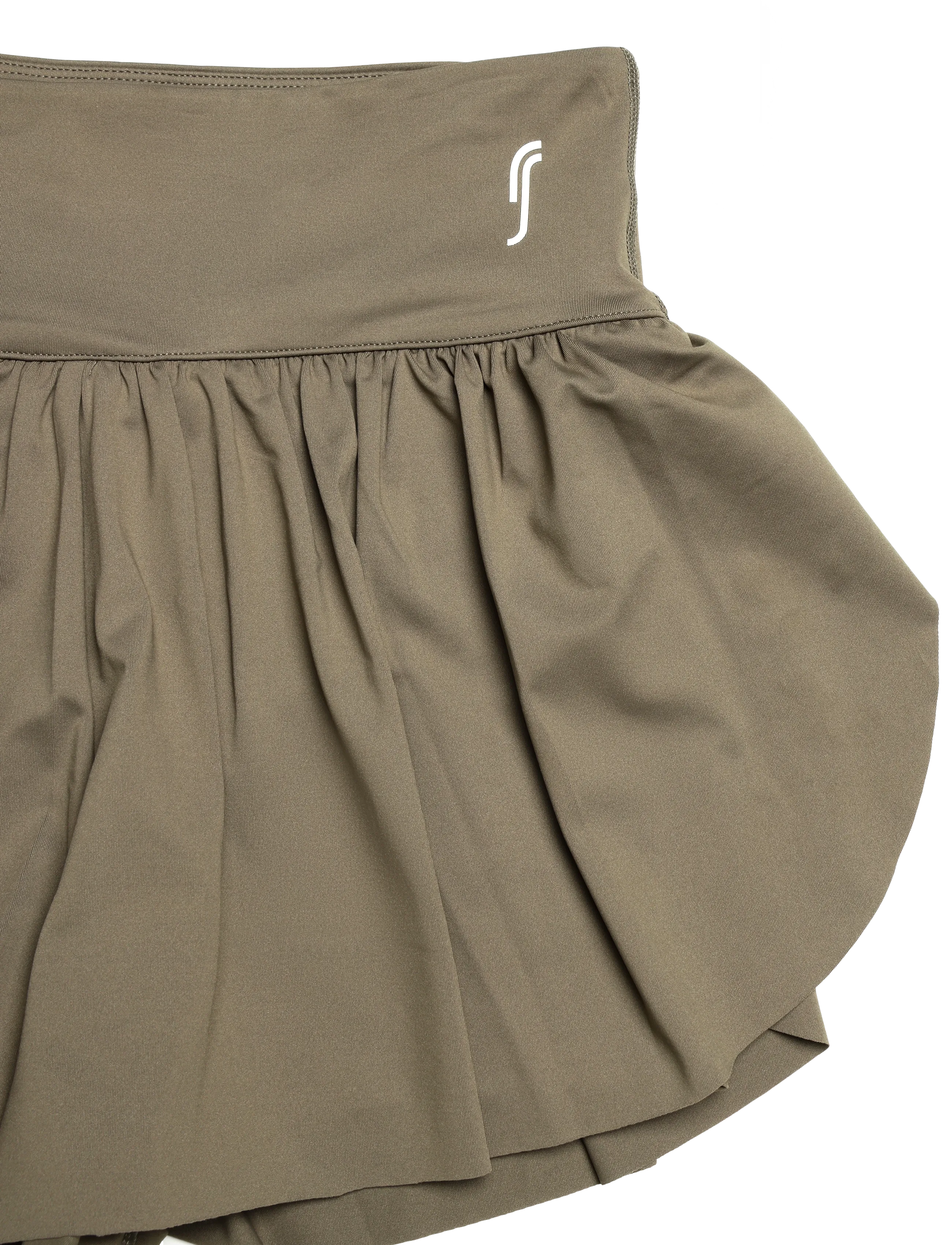 RS Sports - Women's Court Pleated Shorts (Brown/White,L,st) - trainingsshorts - brown/white - 2