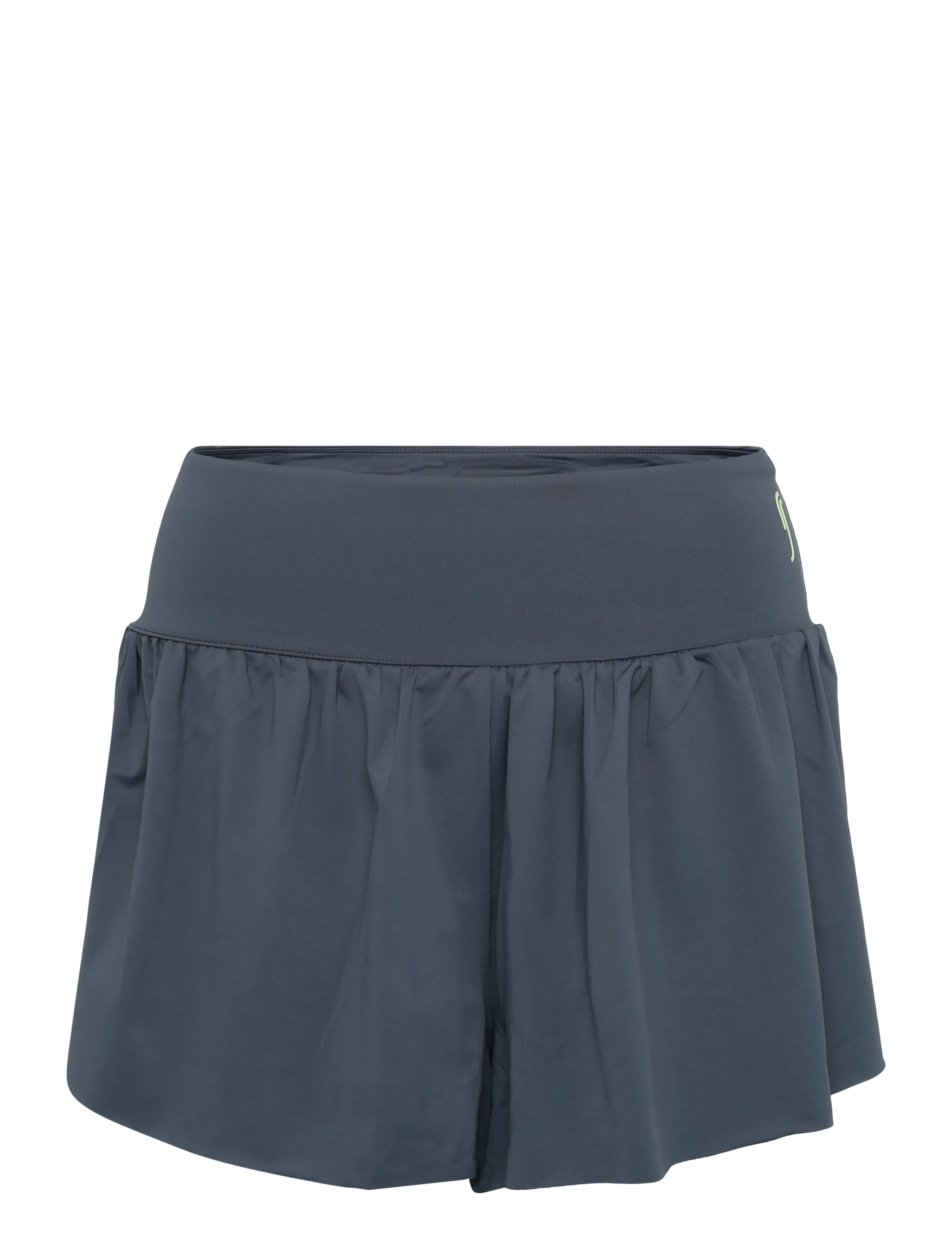 RS Sports Women's Court Pleated Shorts (Deep Grey/Ace Yellow,S,st) - Padel - DEEP GREY/ACE YELLOW / grey