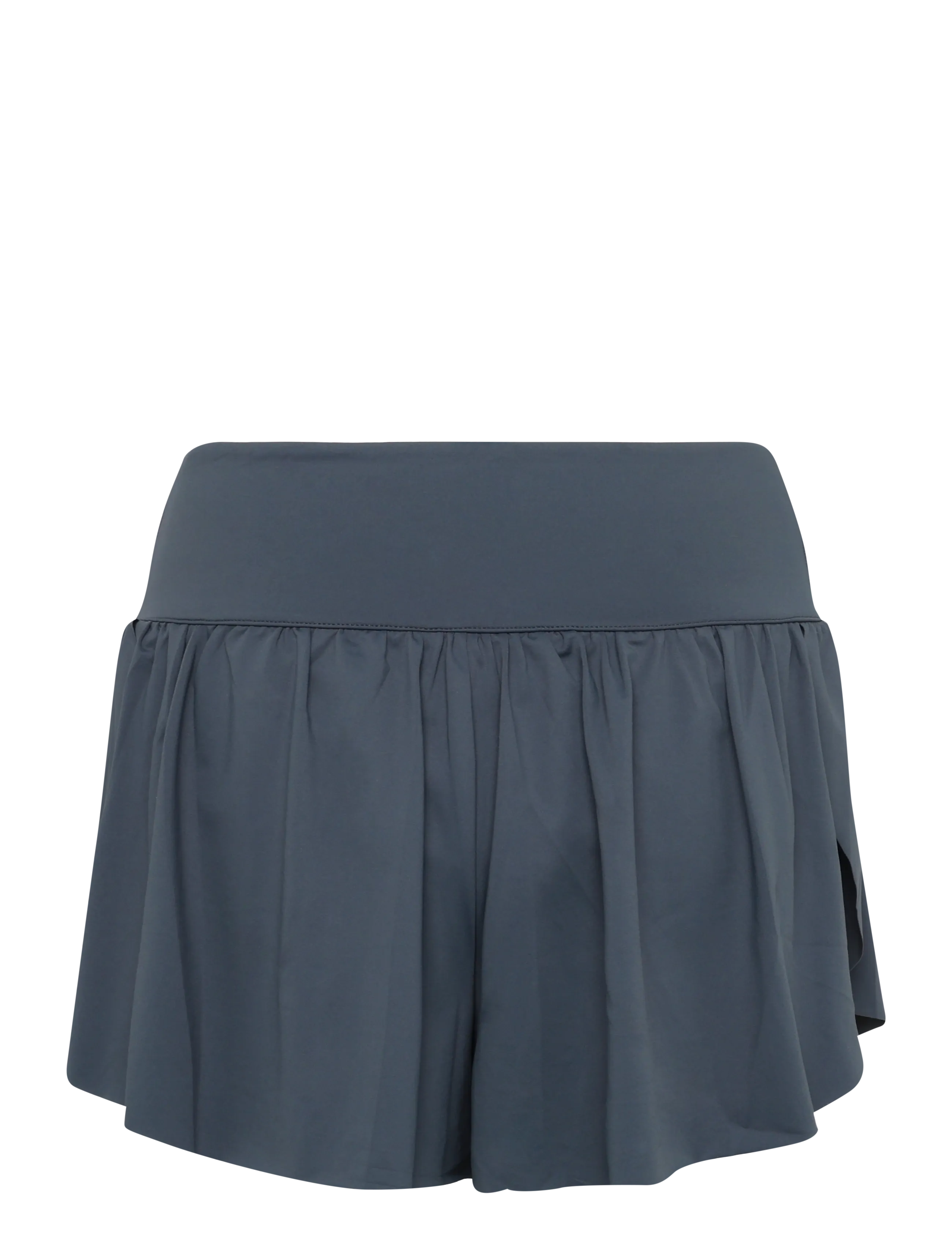 RS Sports - Women's Court Pleated Shorts (Deep Grey/Ace Yellow,S,st) - training shorts - deep grey/ace yellow - 1