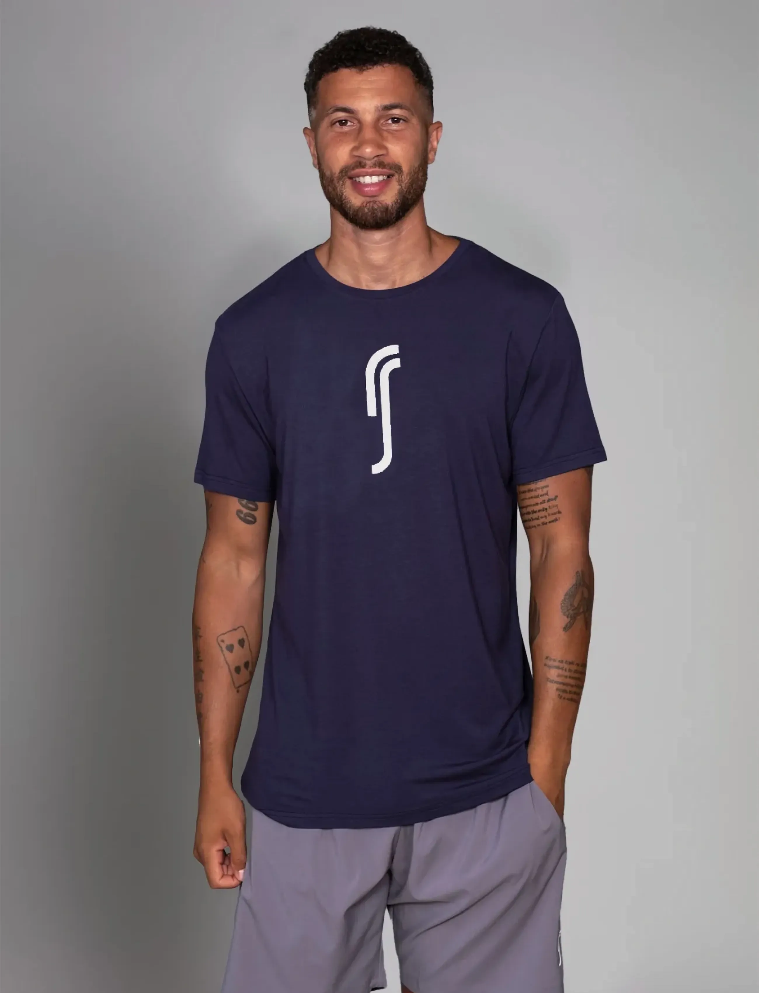 RS Sports Men's Paris Modal Tee, M, Sport Oberteile, Marineblau - T-shirts, Männerswear